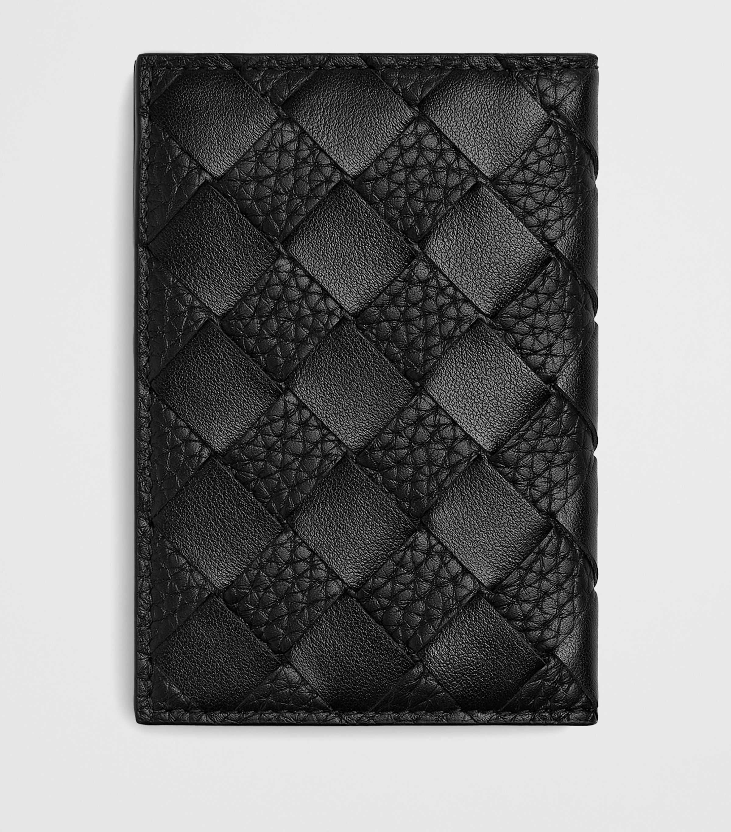 Leather Intrecciato Flap Card Case 1000 Image 3