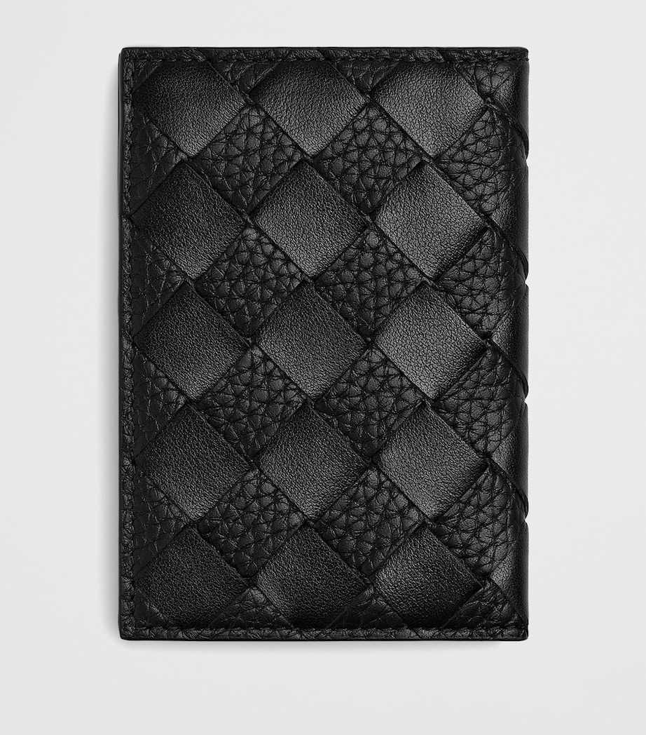 Leather Intrecciato Flap Card Case 1000 Image 3