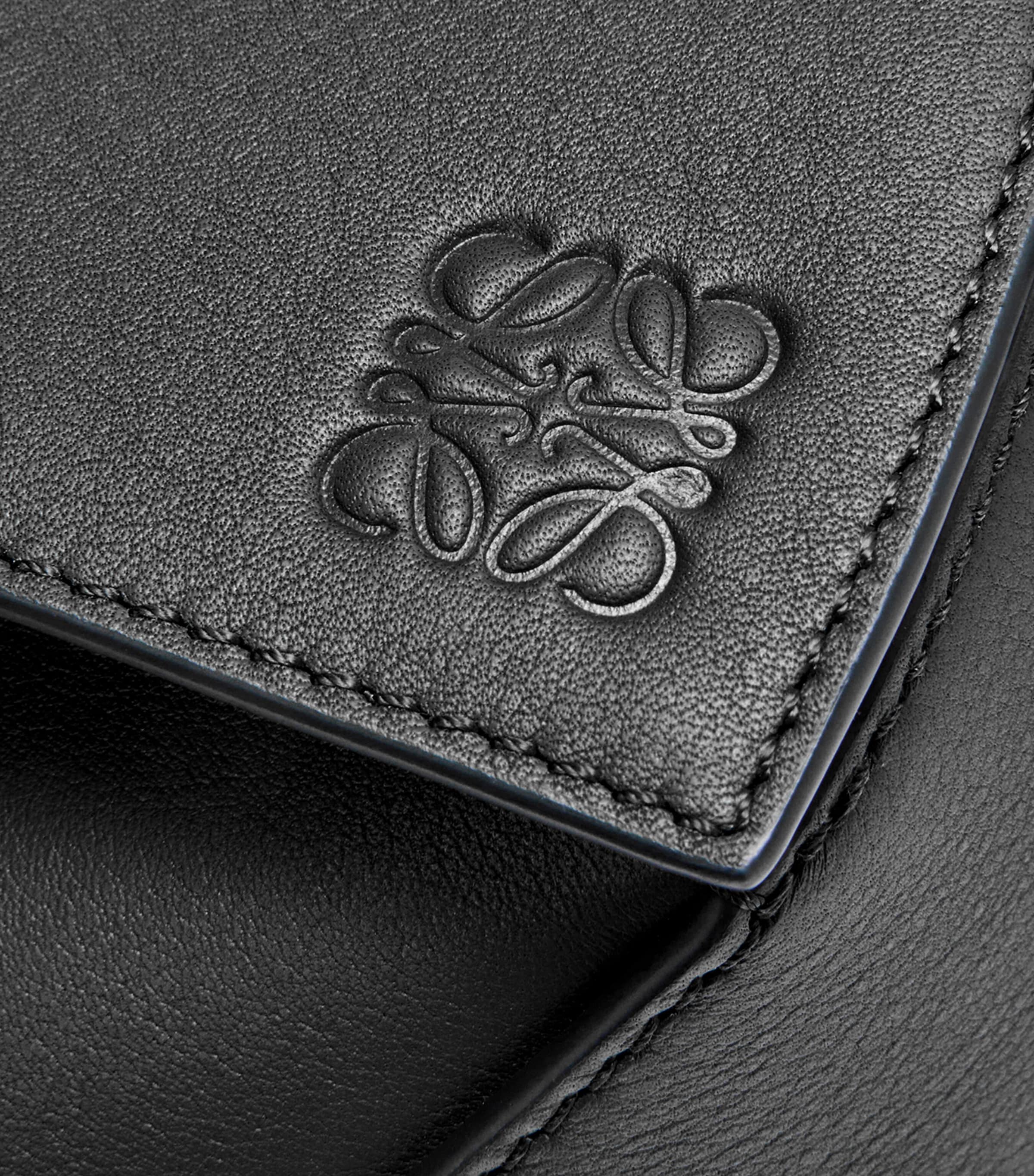 Leather Puzzle Belt Bag BLACK Image 6