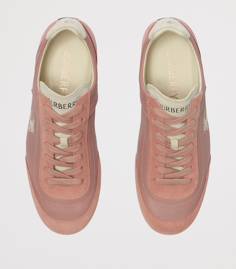 Burberry Leather Knight Runner Sneakers Duskyrose Dovebeige Image 4