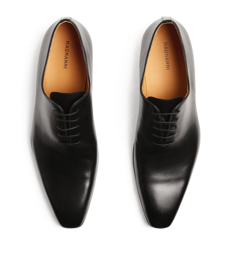 Magnanni Leather Wholecut Oxford Shoes Black Image 4