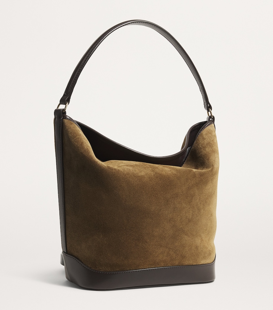 Suede-Leather Bucket Bag CAMEL Image 3