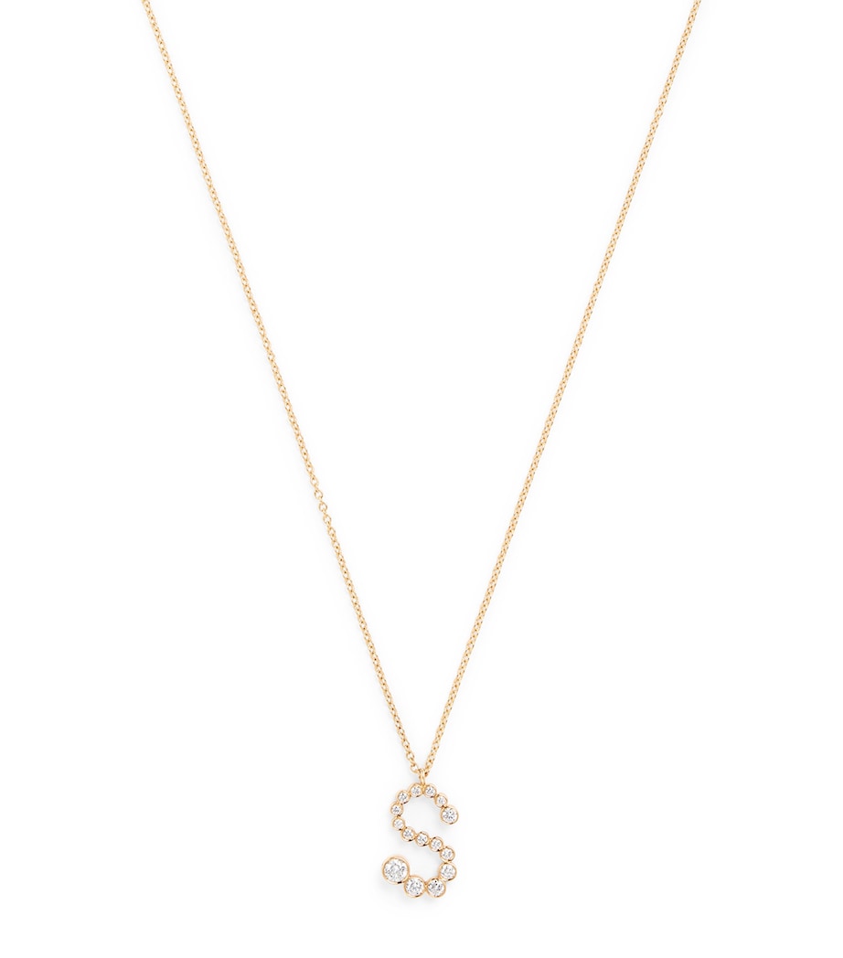 Yellow Gold and Diamond Soprano 'S' Necklace YELLOW GOLD Image 1