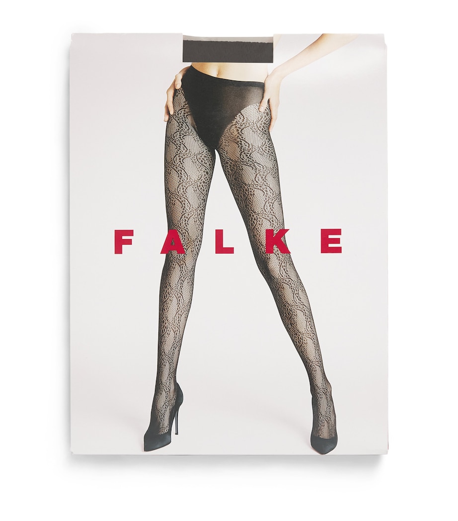 Falke Womens Paisley Gilda Tights Black Image 1