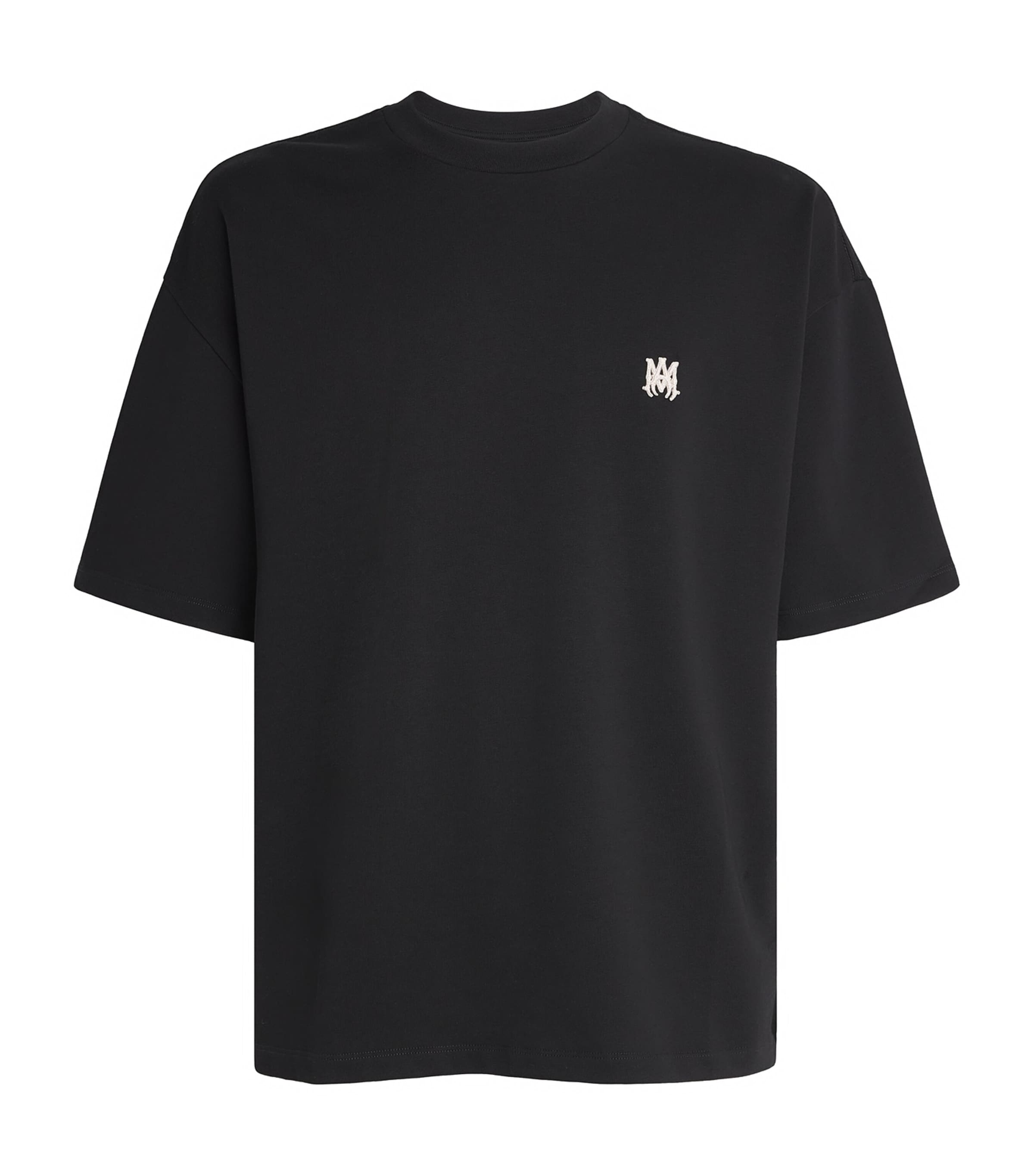 AMIRI Mens Cotton Logo Skater T-Shirt Black Image 1
