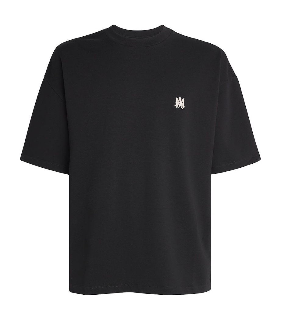 AMIRI Mens Cotton Logo Skater T-Shirt Black Image 1