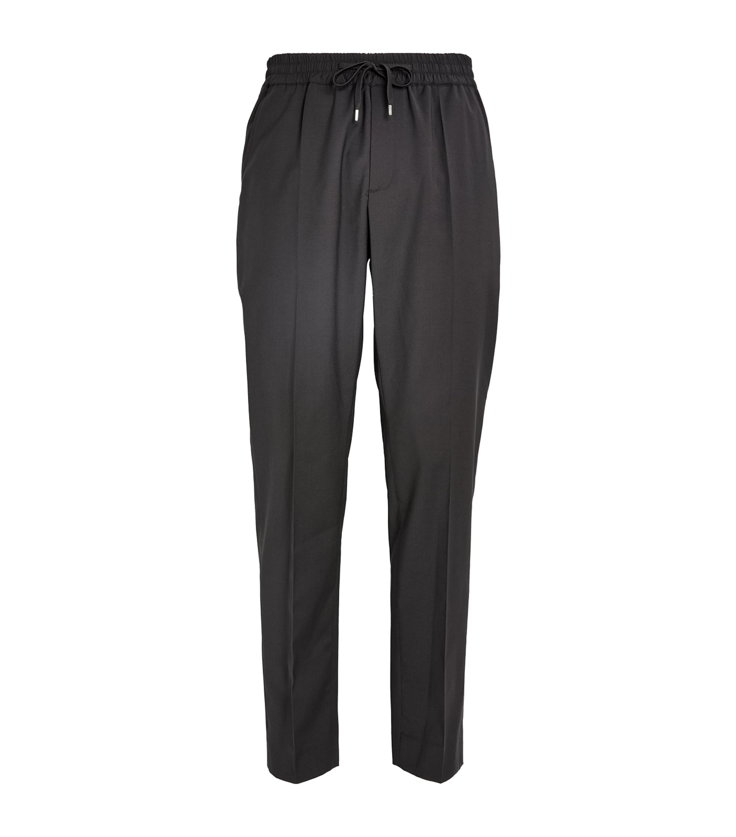Sandro Elasticated-waist Tailored Trousers In Black