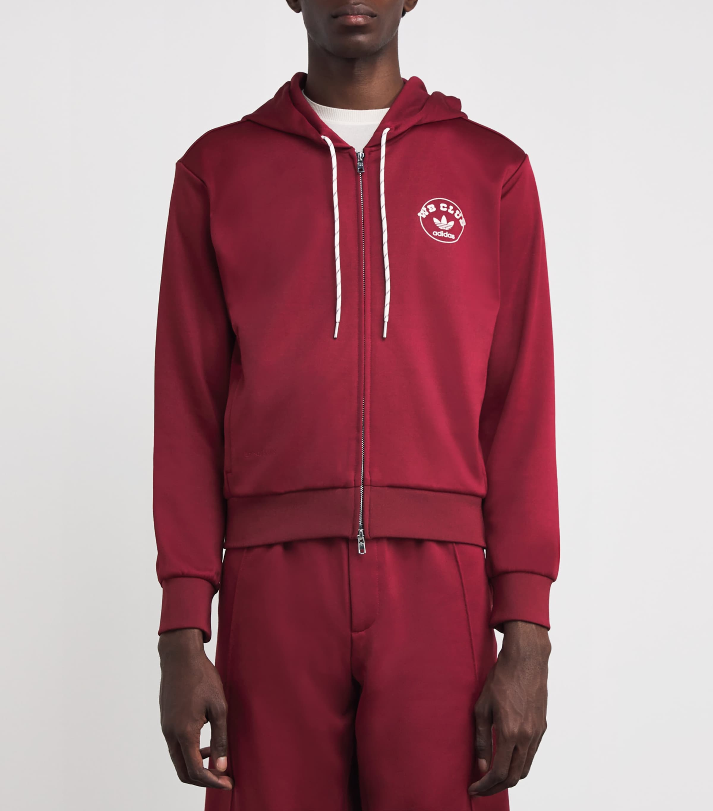 x Wales Bonner Collegiate Hoodie COLLEGIATE BURGUNDY Image 3