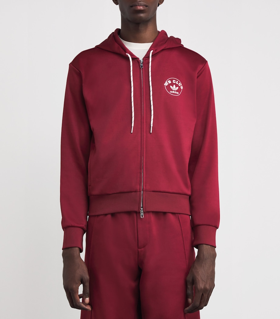 x Wales Bonner Collegiate Hoodie COLLEGIATE BURGUNDY Image 3
