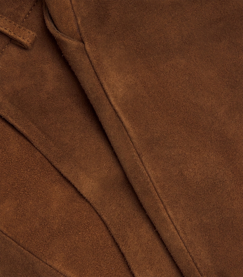 Lambskin Suede Shorts SUEDE HONEY BROWN Image 5