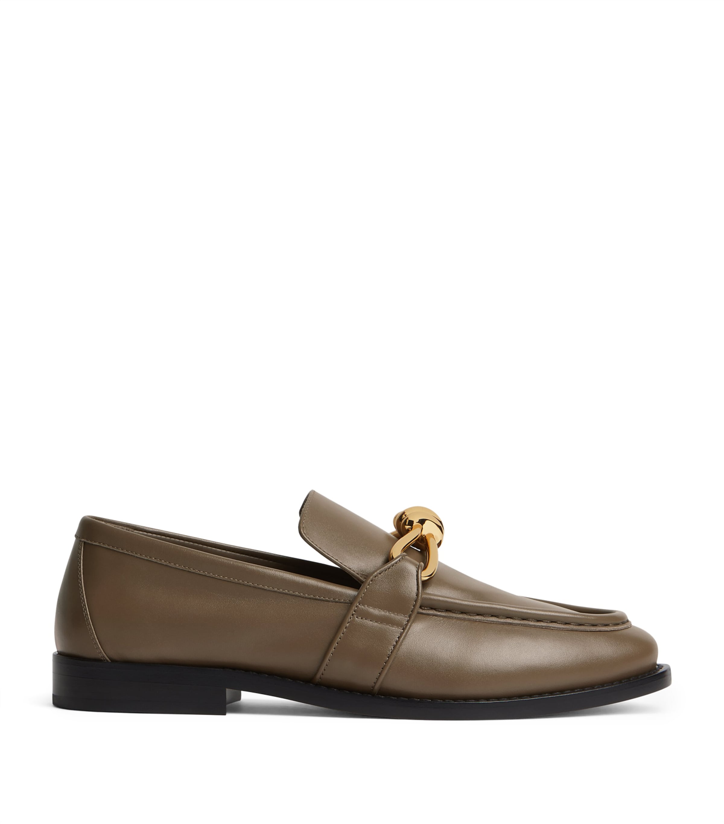 Bottega Veneta Brown Leather Astaire Loafers In Brown