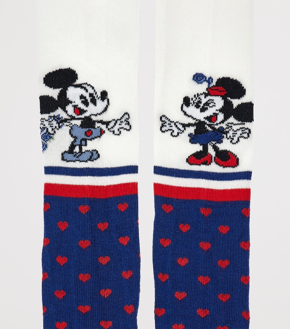 x Disney Mickey and Minnie Heart Tights PANNA+BLU Image 3