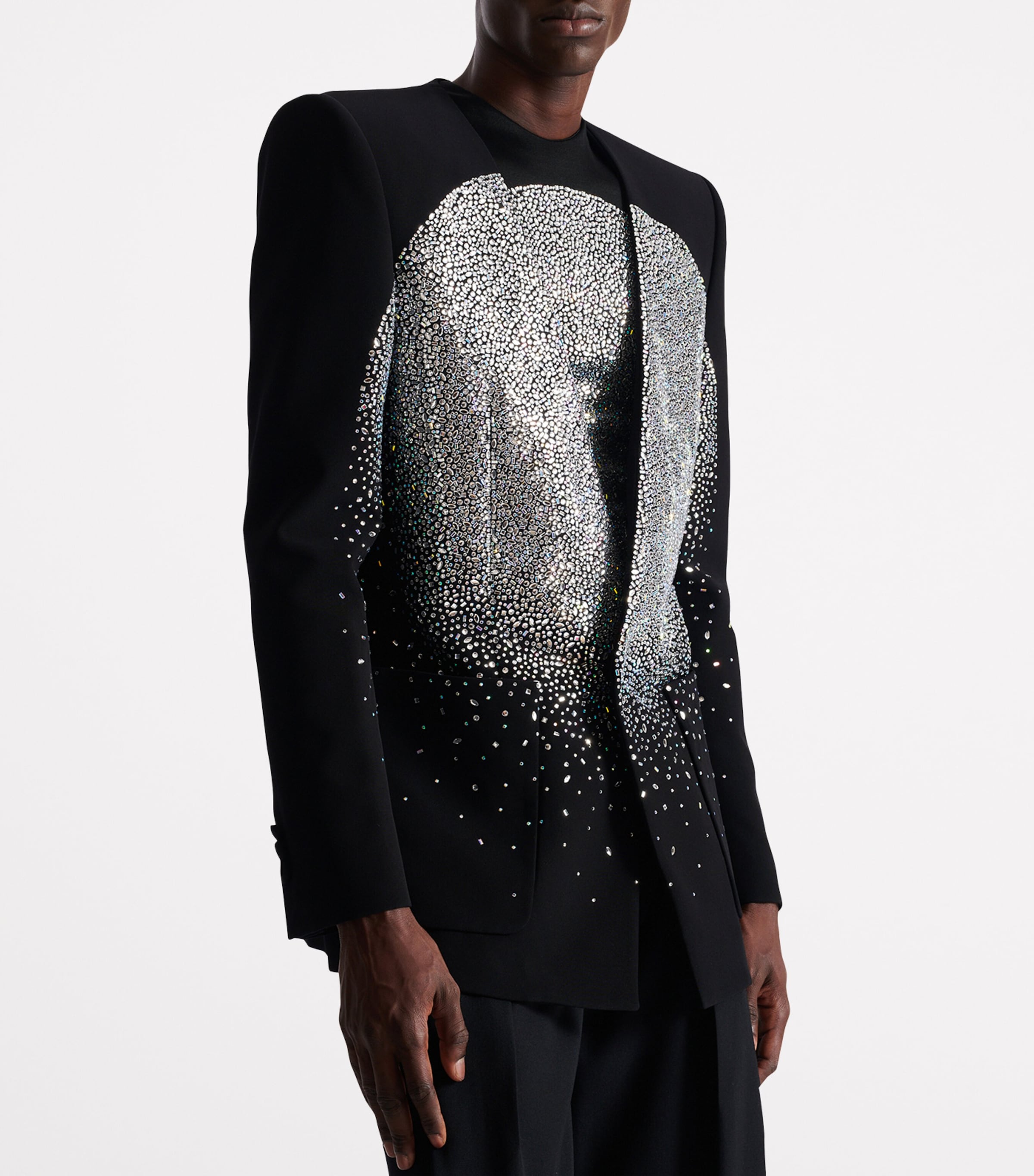 Rhinestone-Embellished Blazer EAW NOIR/CRISTAL Image 5