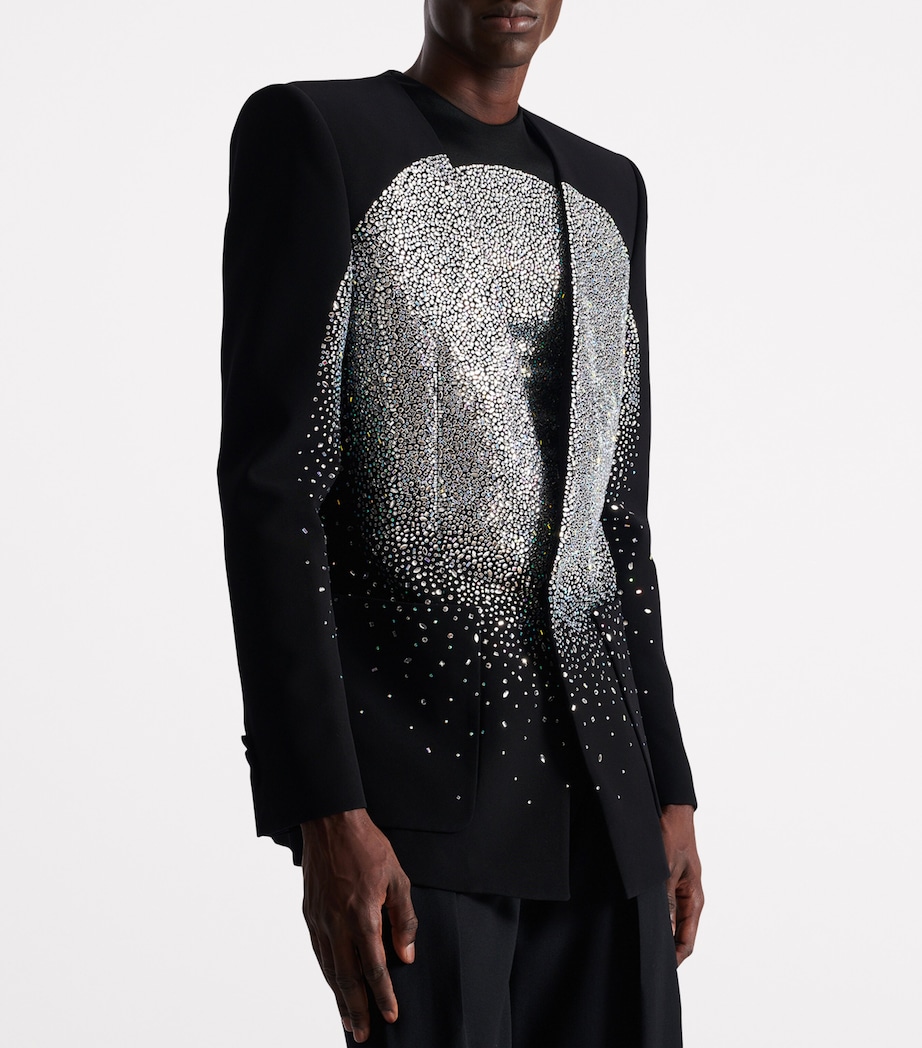 Rhinestone-Embellished Blazer EAW NOIR/CRISTAL Image 5