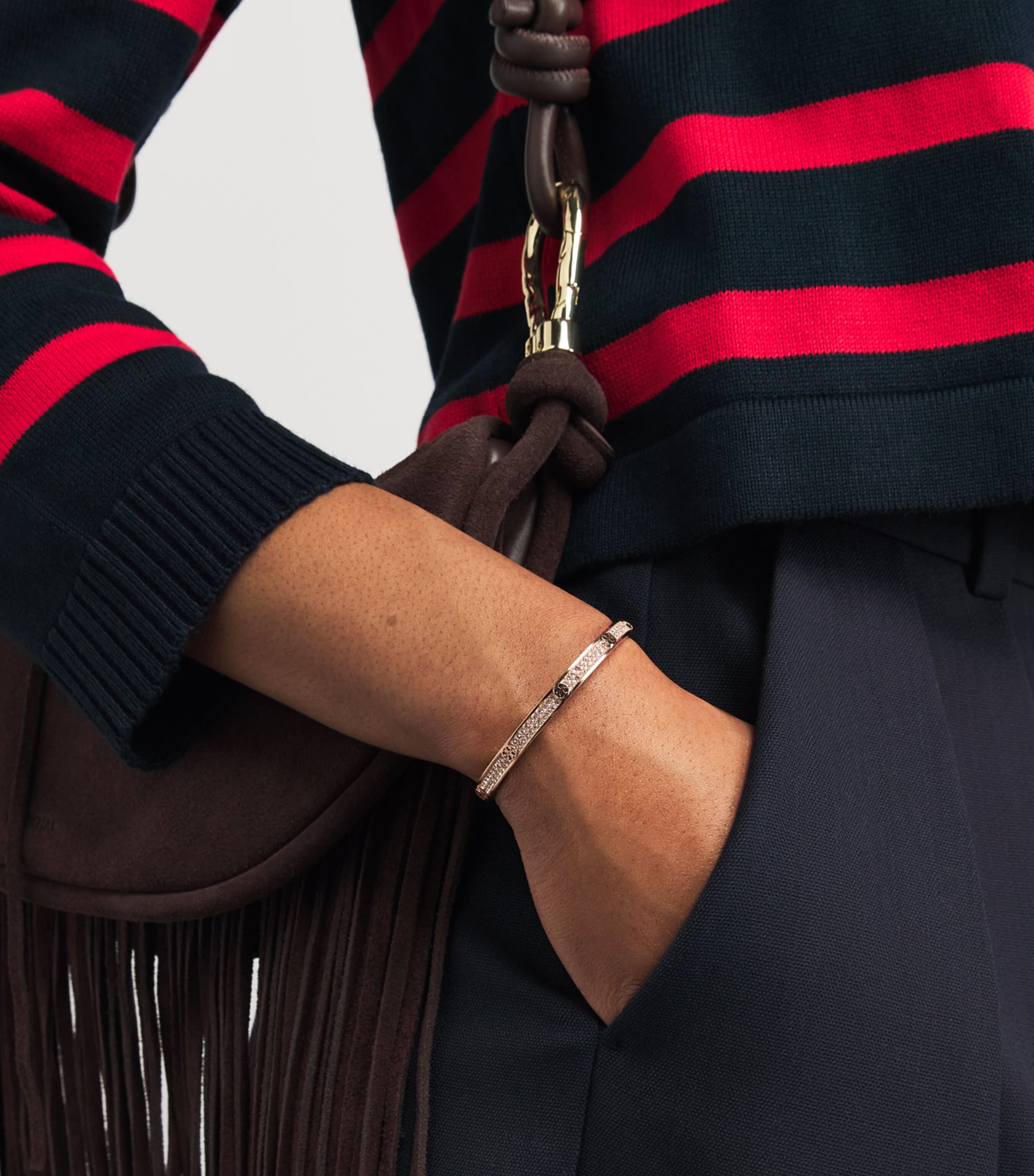 Icon Pavé Cuff Bracelet ROSE GOLD / PINK Image 2