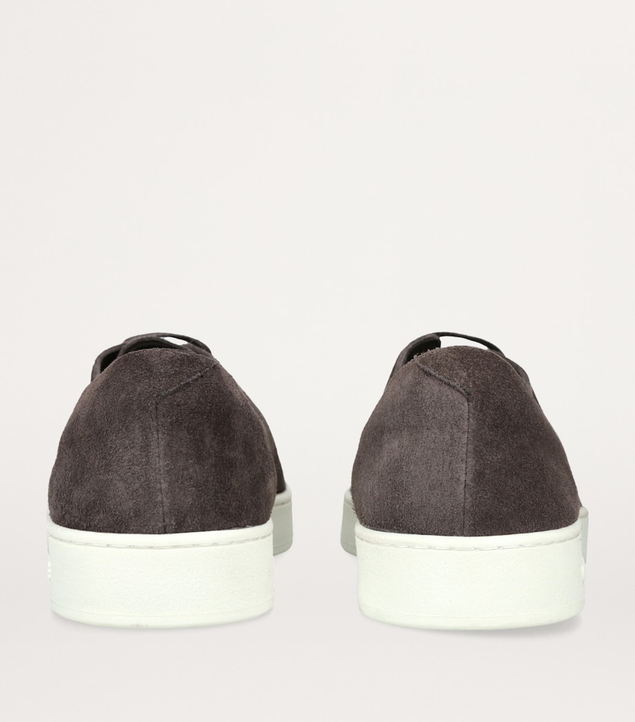 Suede Longsight Slip-On Sneakers DARK BROWN Image 3