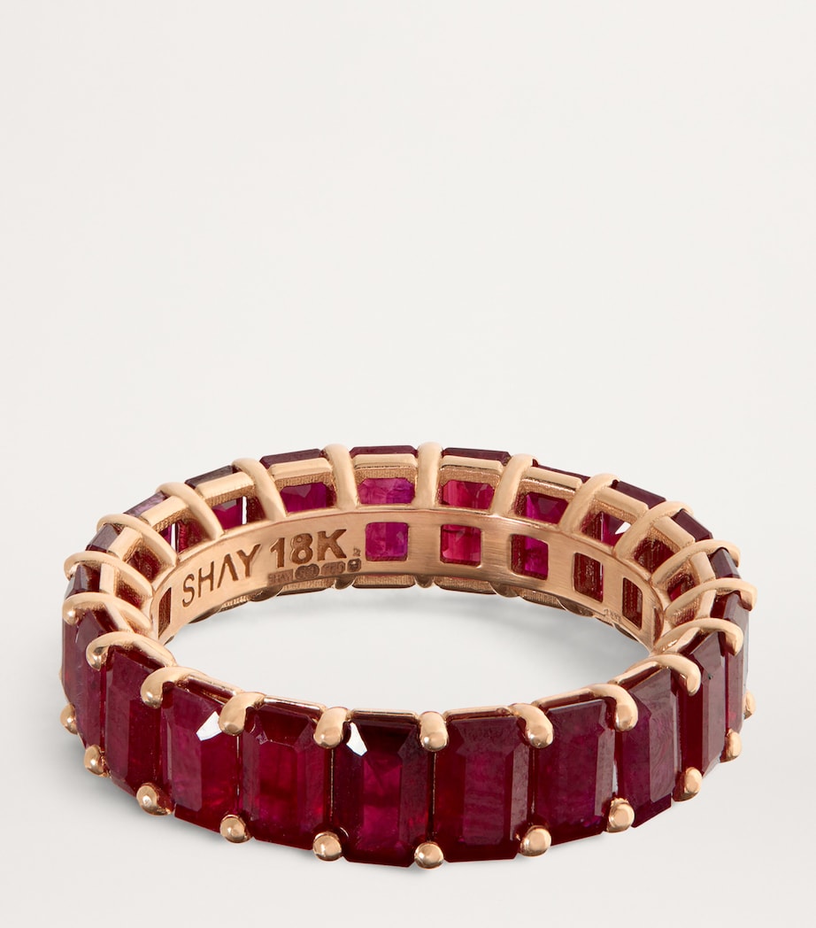 Rose Gold and Ruby Eternity Ring ROSE GOLD Image 4