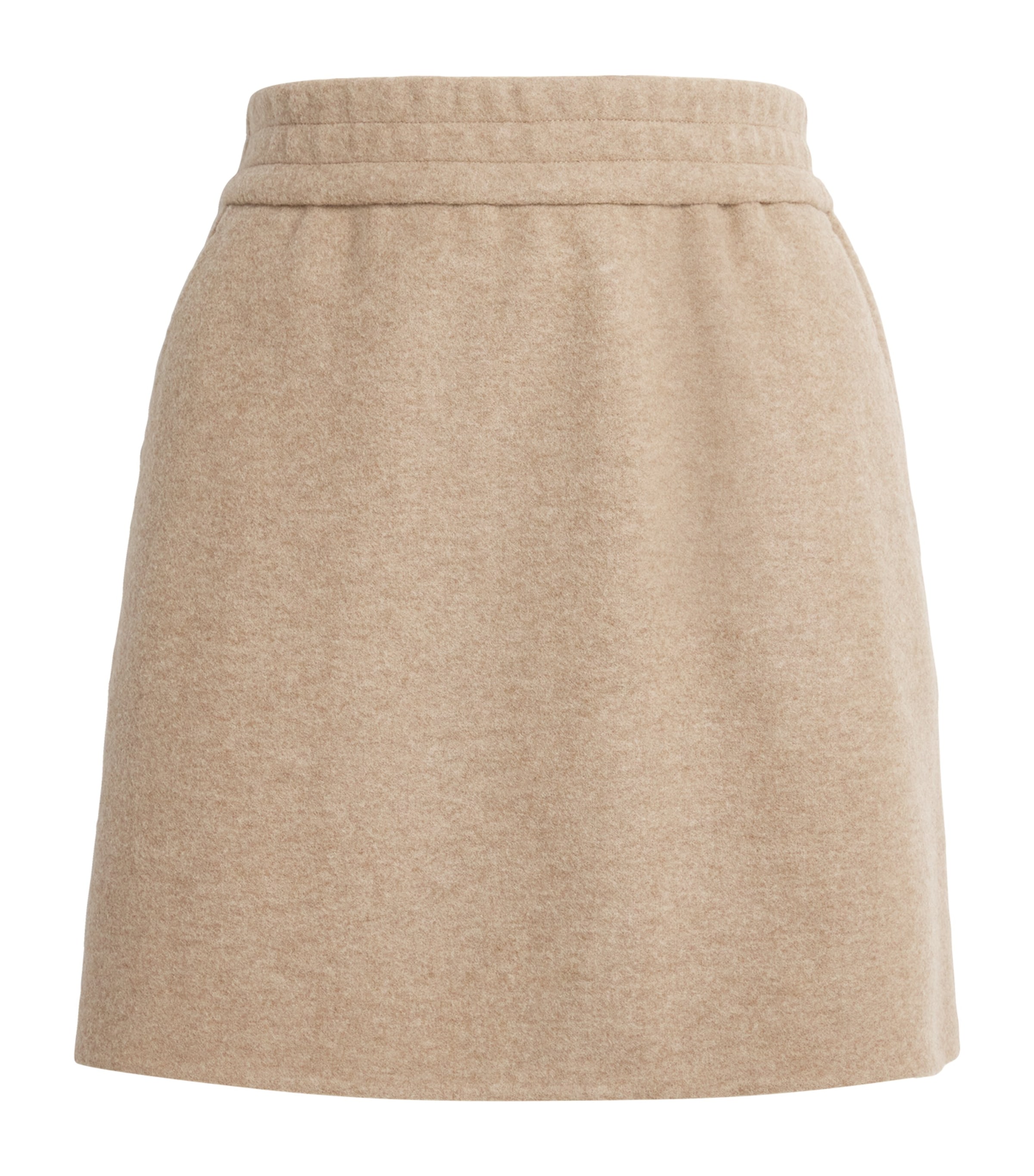 Max Mara Onagro Wool Blend Jersey Mini Skirt In Brown