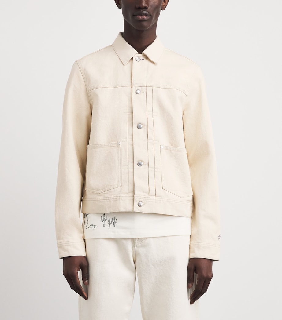 Paul Smith Mens Denim Embroidered Jacket R_wash Image 4