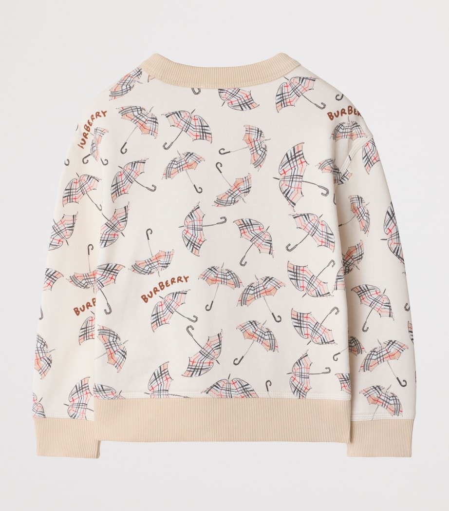 Cotton Umbrella Sweatshirt (3-12 Years) CALICO WHITE IP PAT Image 2