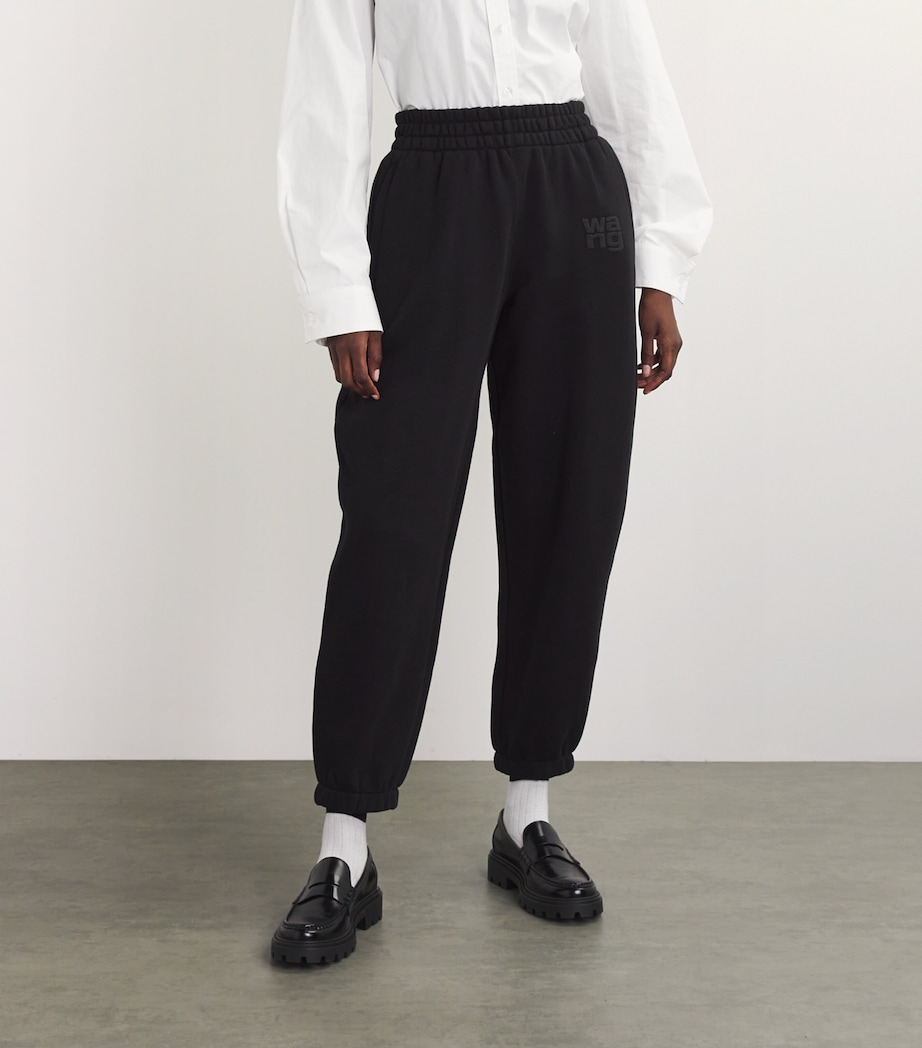 Cotton Logo Sweatpants BLACK 001 Image 3