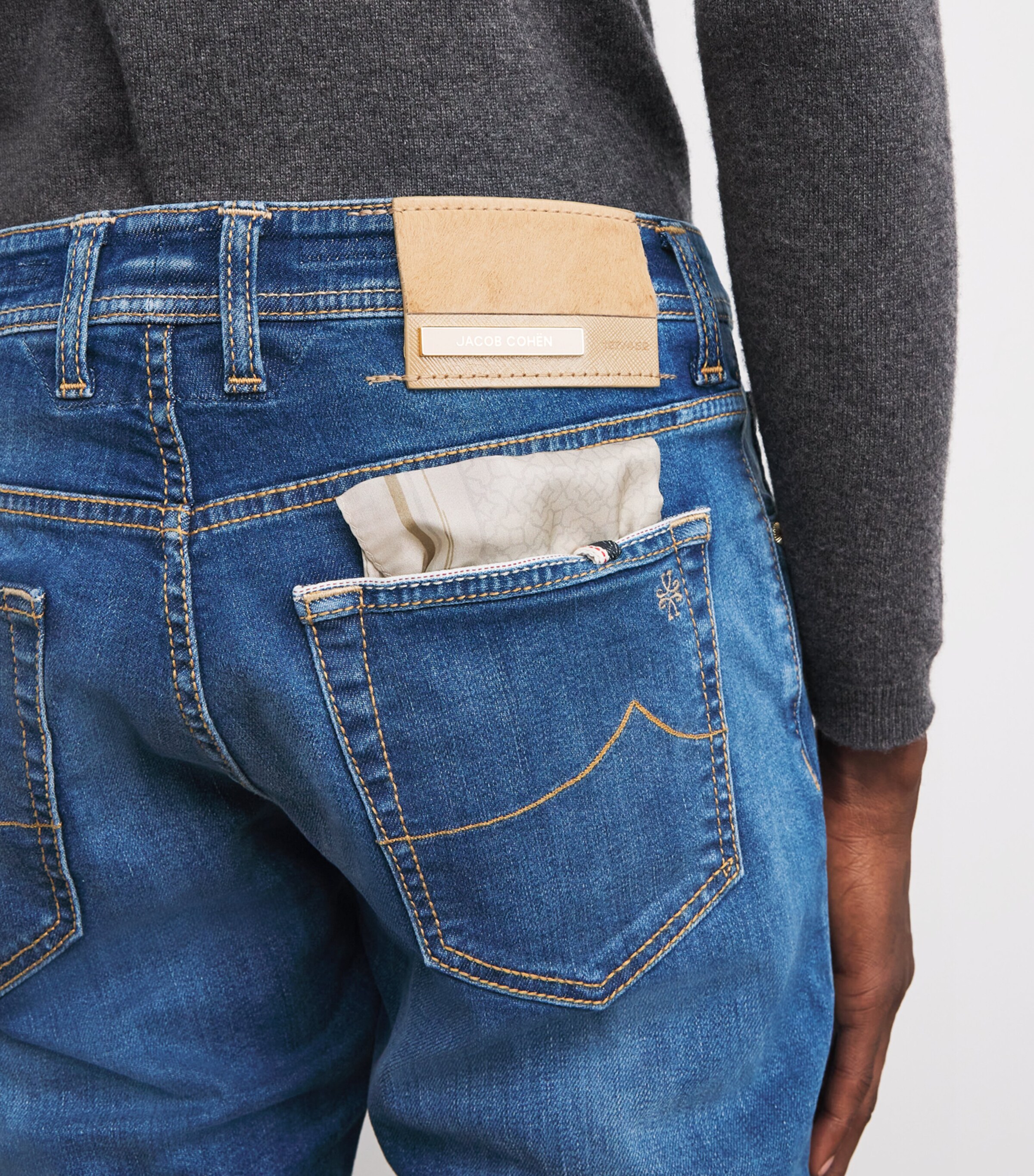 JACOB COHËN Mens Pony Hair-Patch Nick Slim Jeans Image 6