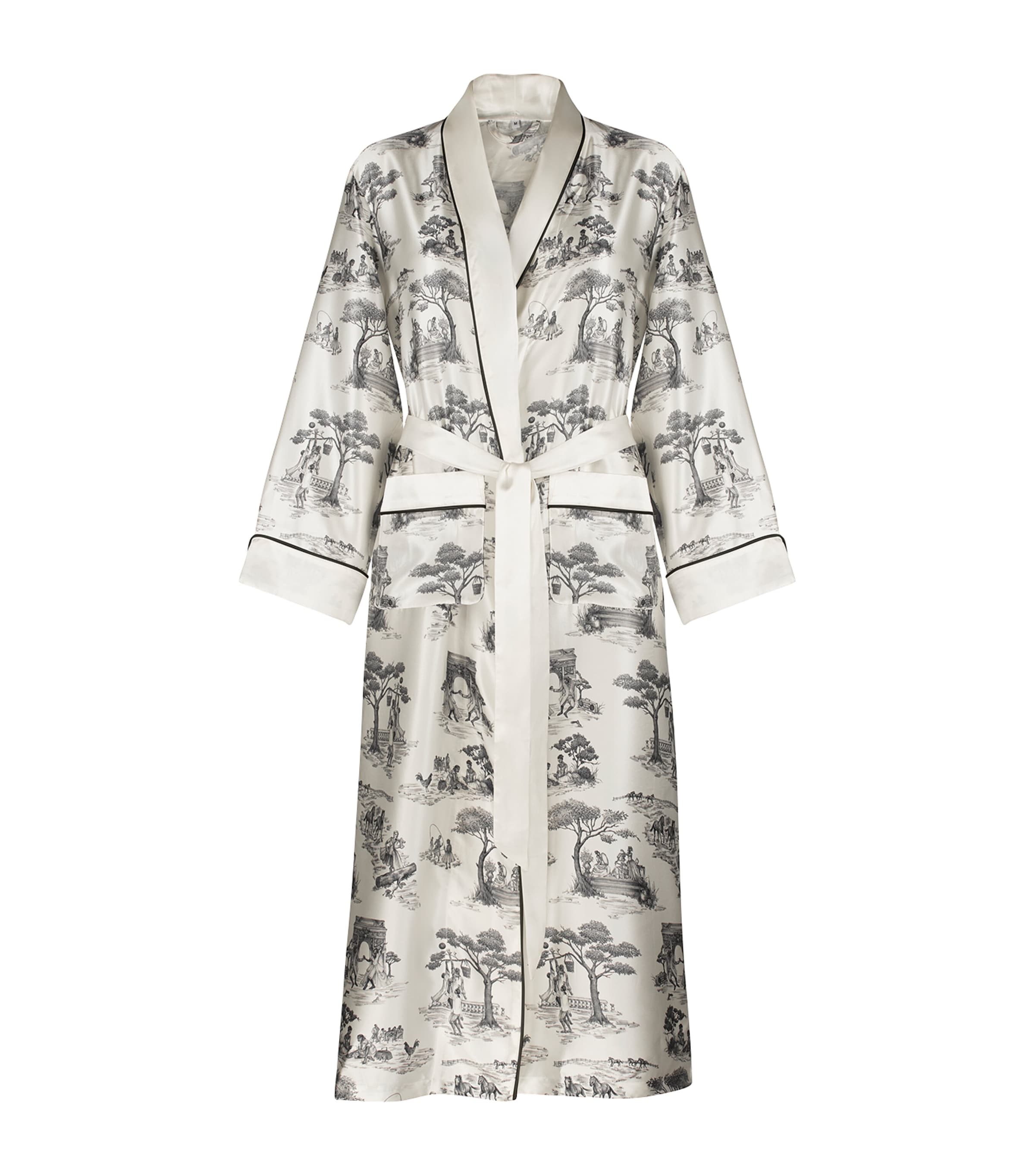 Shop Gingerlily X Sheila Bridges Harlem Toile Print Robe In Ivory