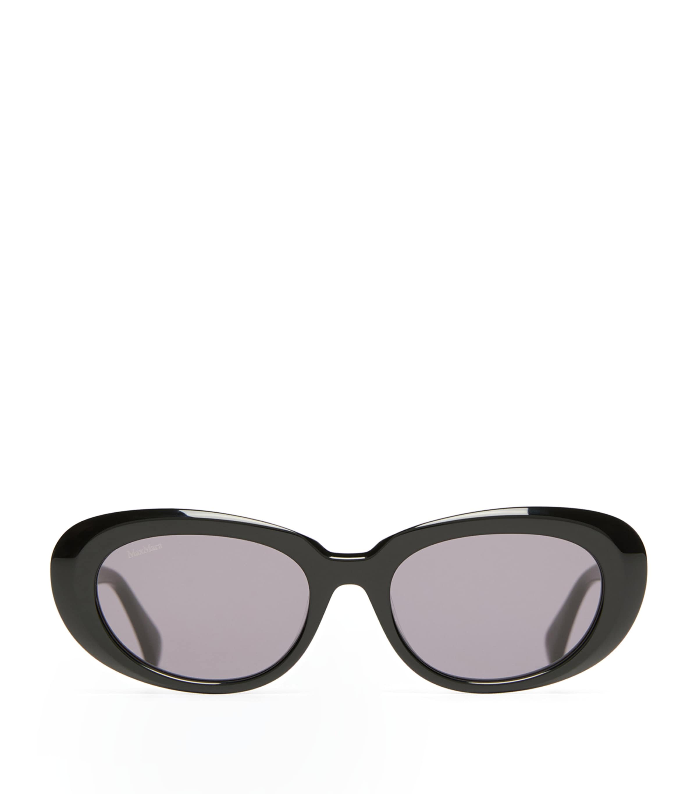 Max Mara Acetate Oval Sunglasses Black Image 1