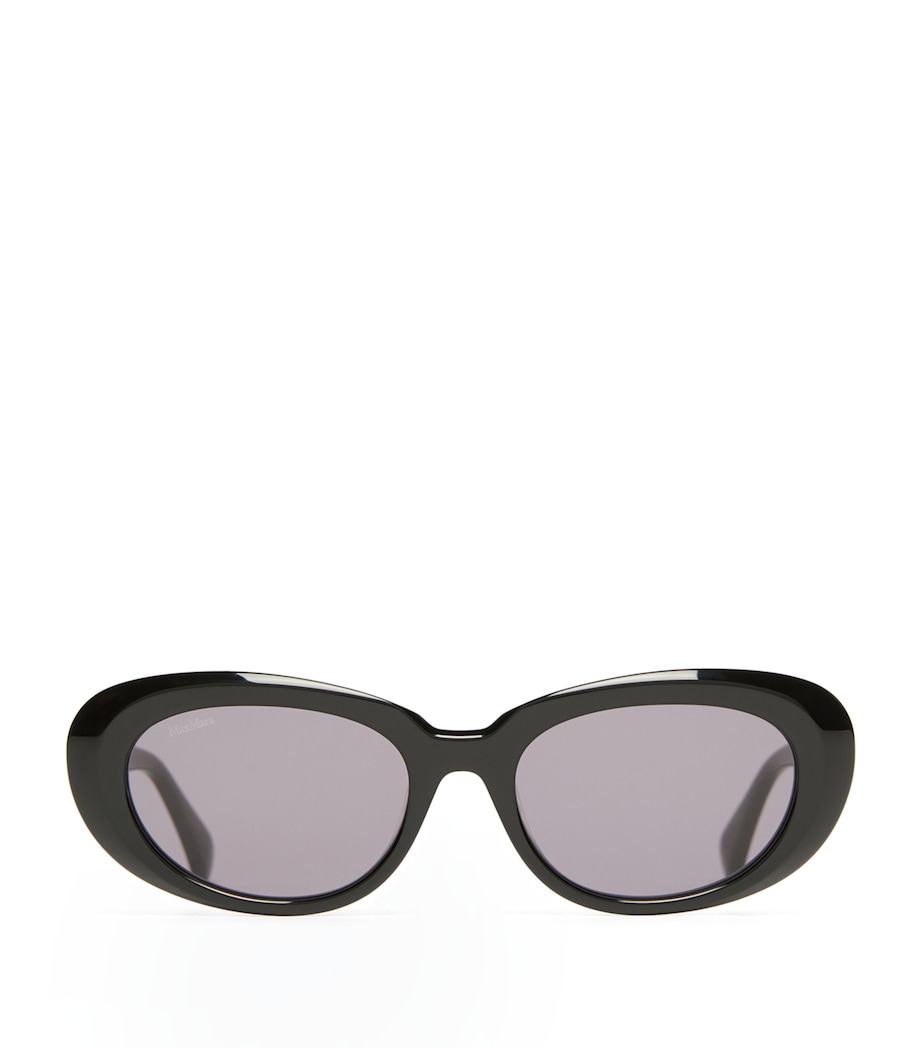 Max Mara Acetate Oval Sunglasses Black Image 1