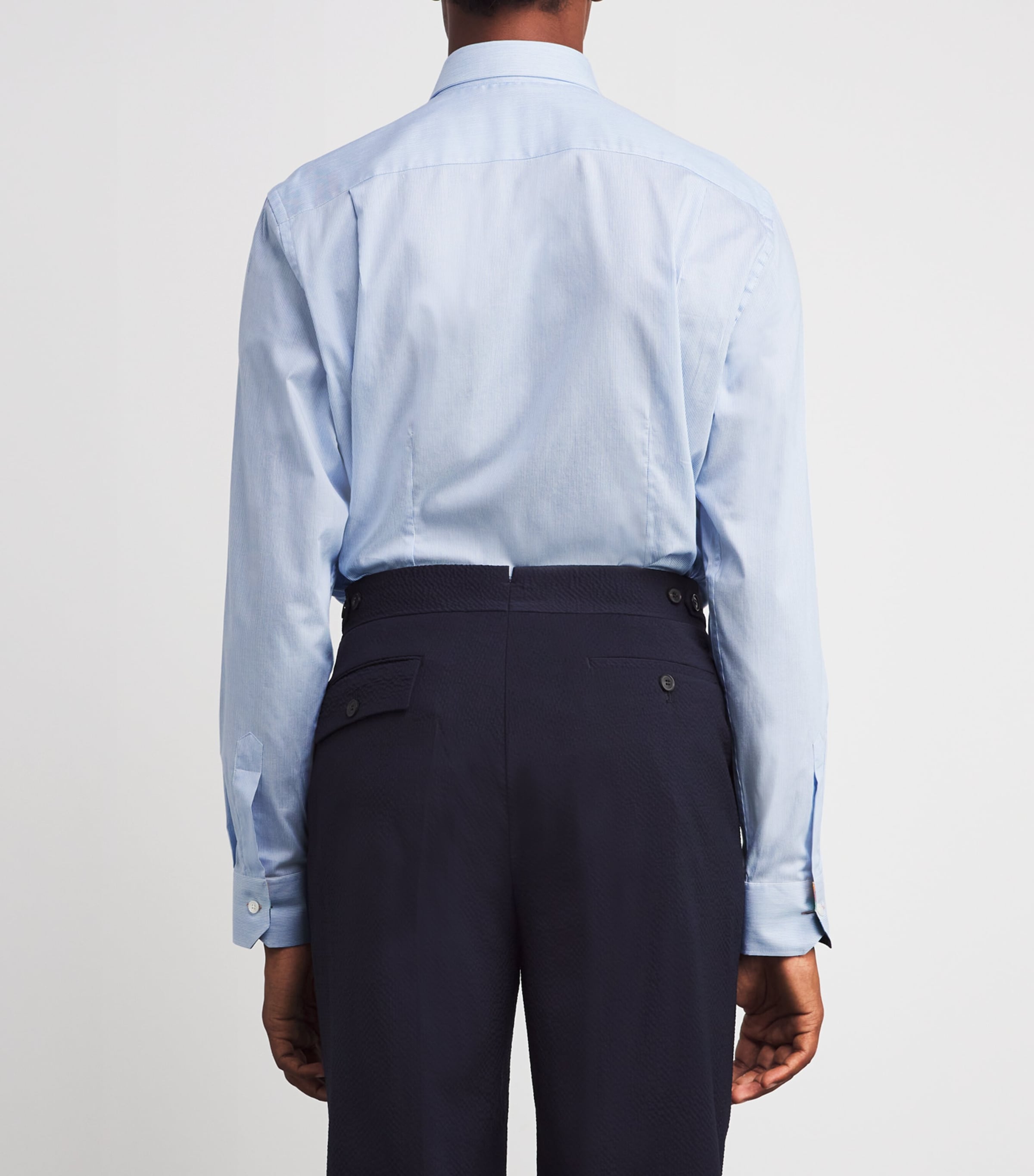 Stripe Tailored-Fit Shirt 40_LIGHT BLUE Image 4