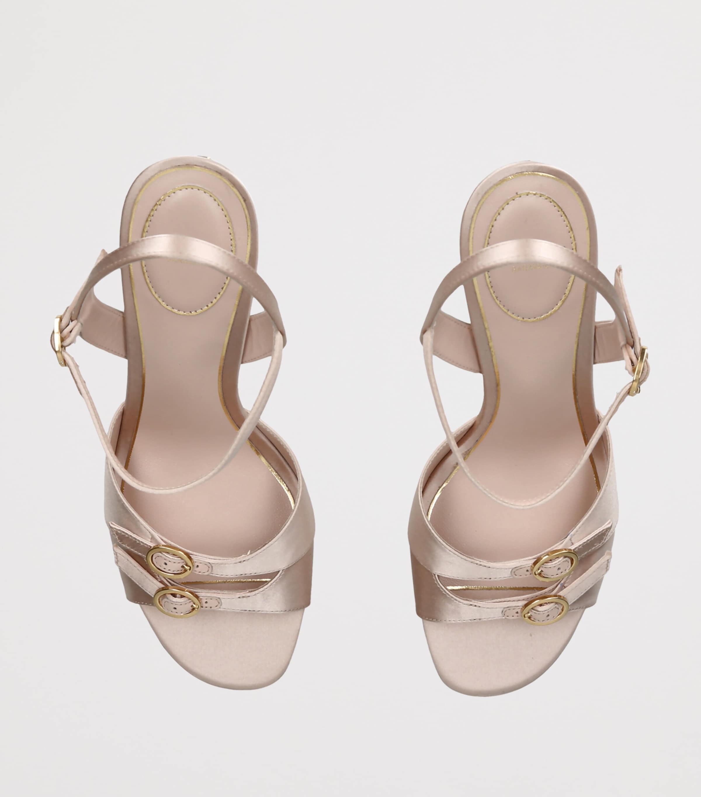 Valentino Garavani Satin Crasher Platform Heels 145 Blush Image 3