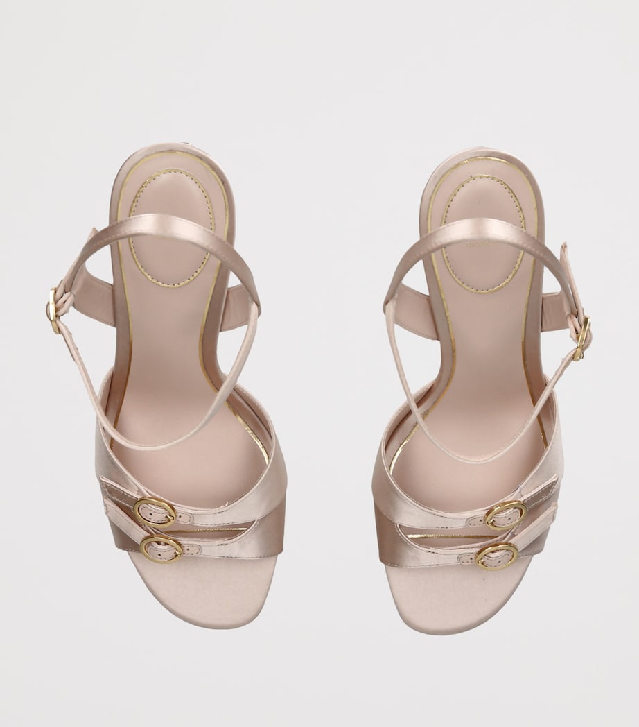 Valentino Garavani Satin Crasher Platform Heels 145 Blush Image 3