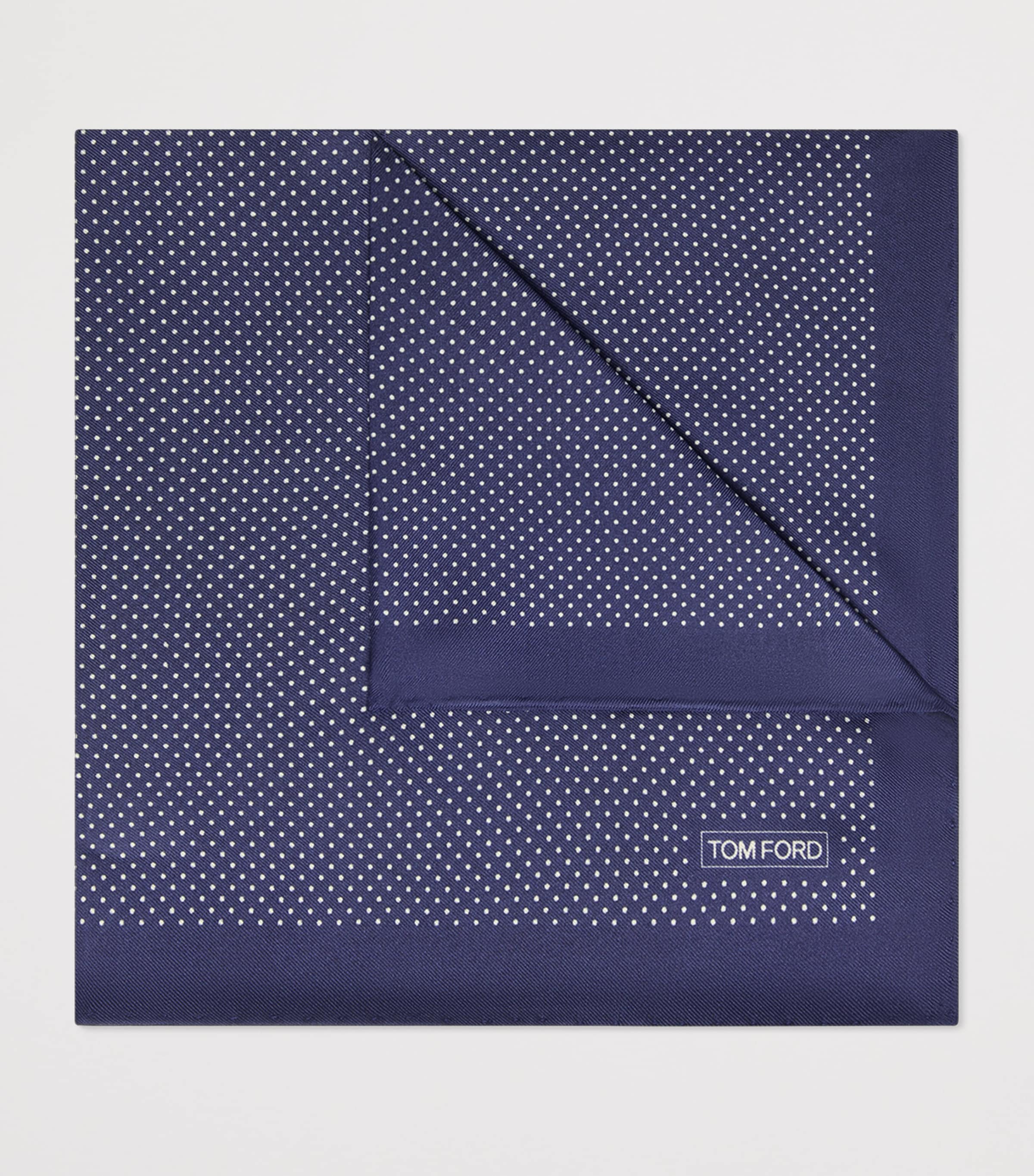 Silk Polka Dot Print Pocket Square UBV Image 2