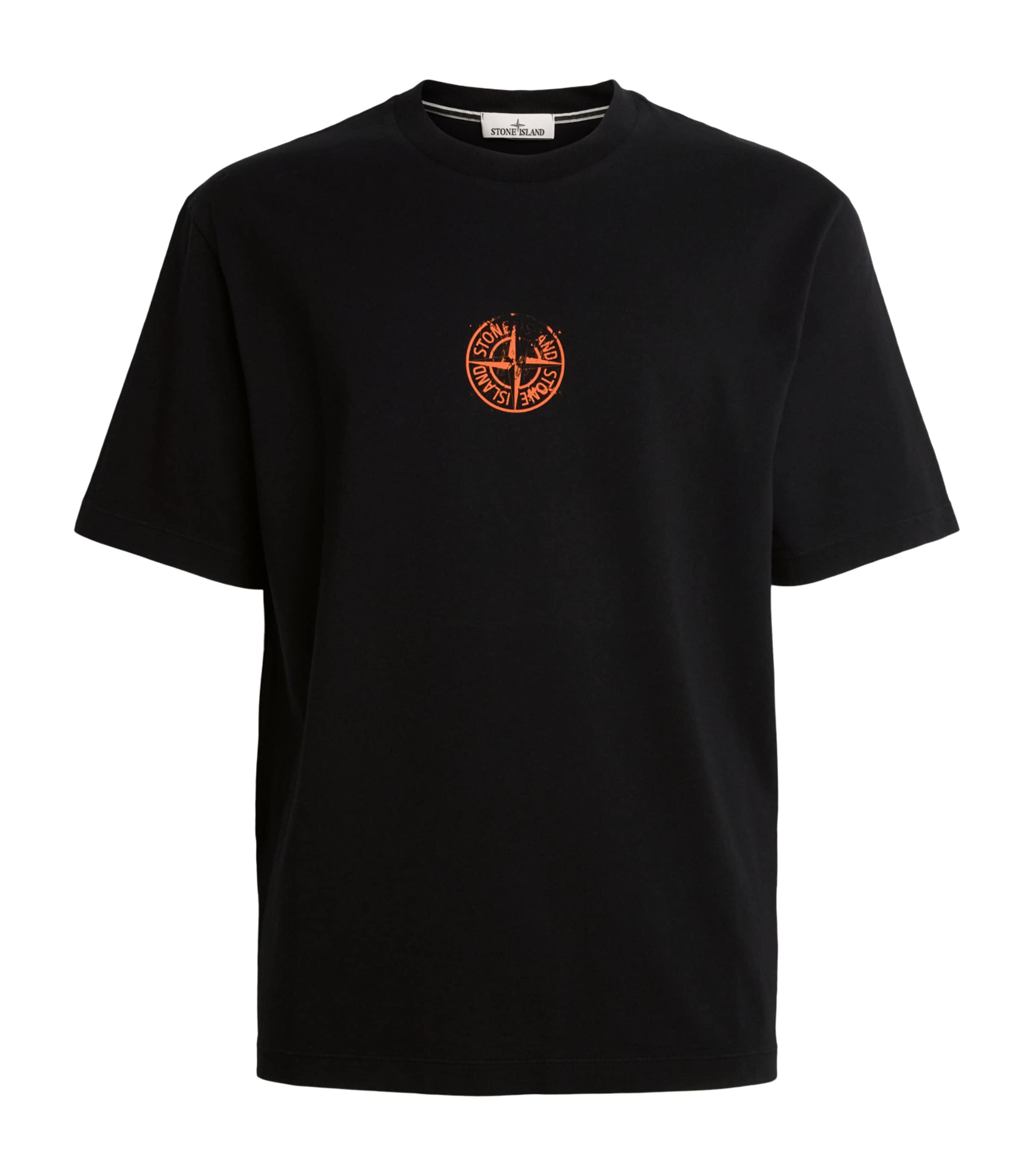 Stone Island Mens Cotton Vertical Compass T-Shirt Image 1