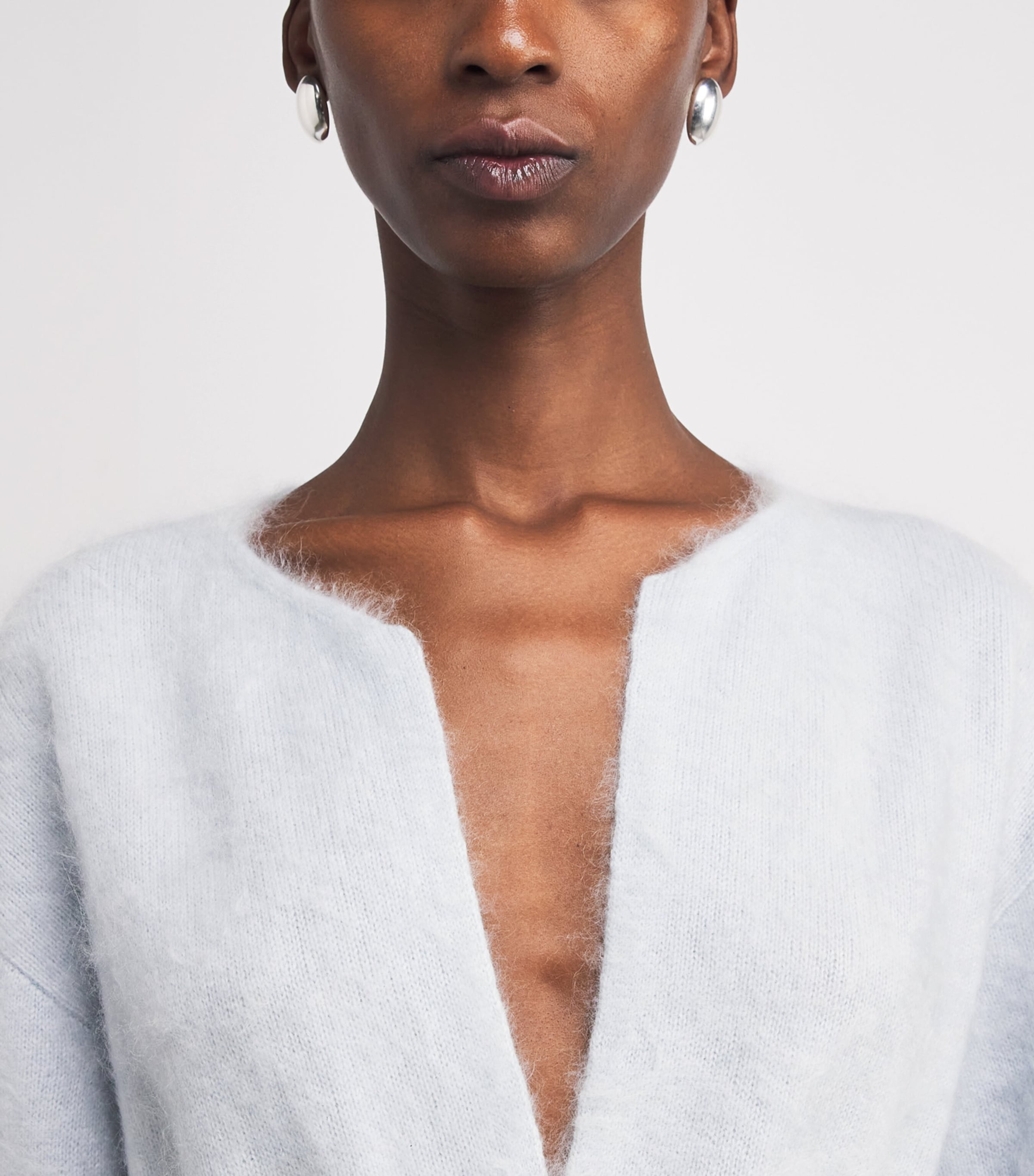 Brushed Cashmere Cardigan LIGHT BLUE Image 6