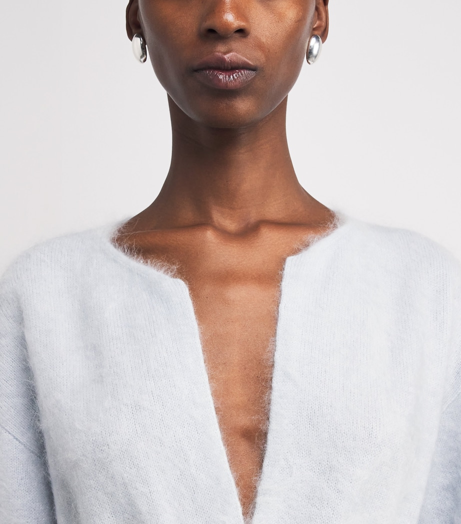 Brushed Cashmere Cardigan LIGHT BLUE Image 6