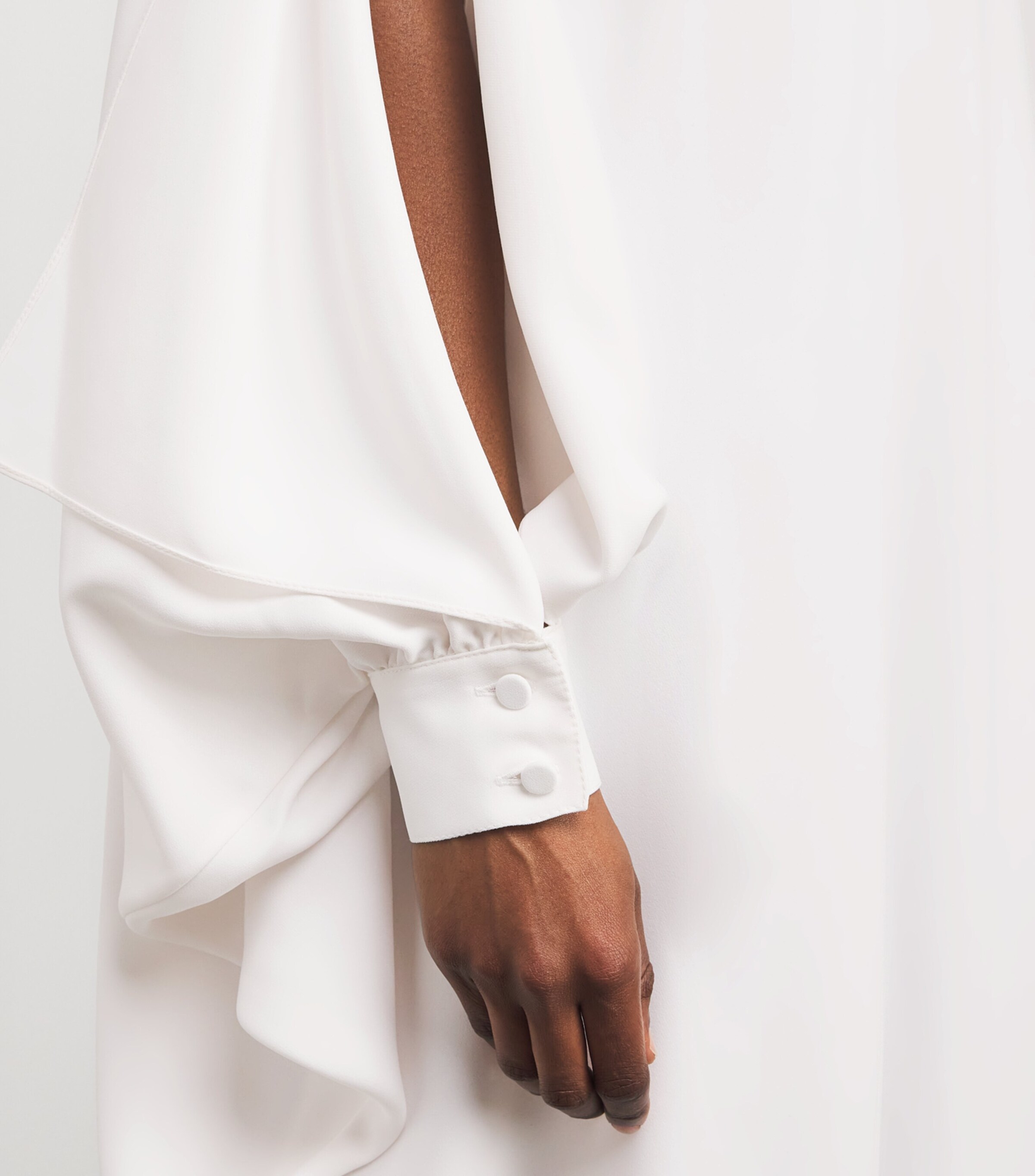 Pearl-Embellished Kaftan Maxi Dress MS0007 WHITE/SILVER Image 6