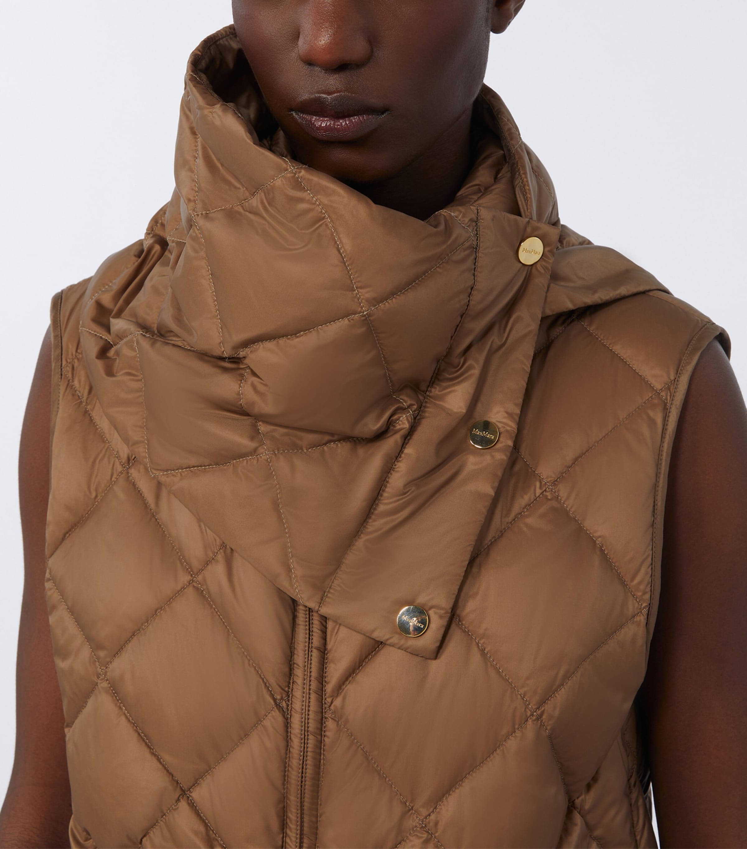 Water-Repellent Canvas Padded Collar CARAMEL Image 4