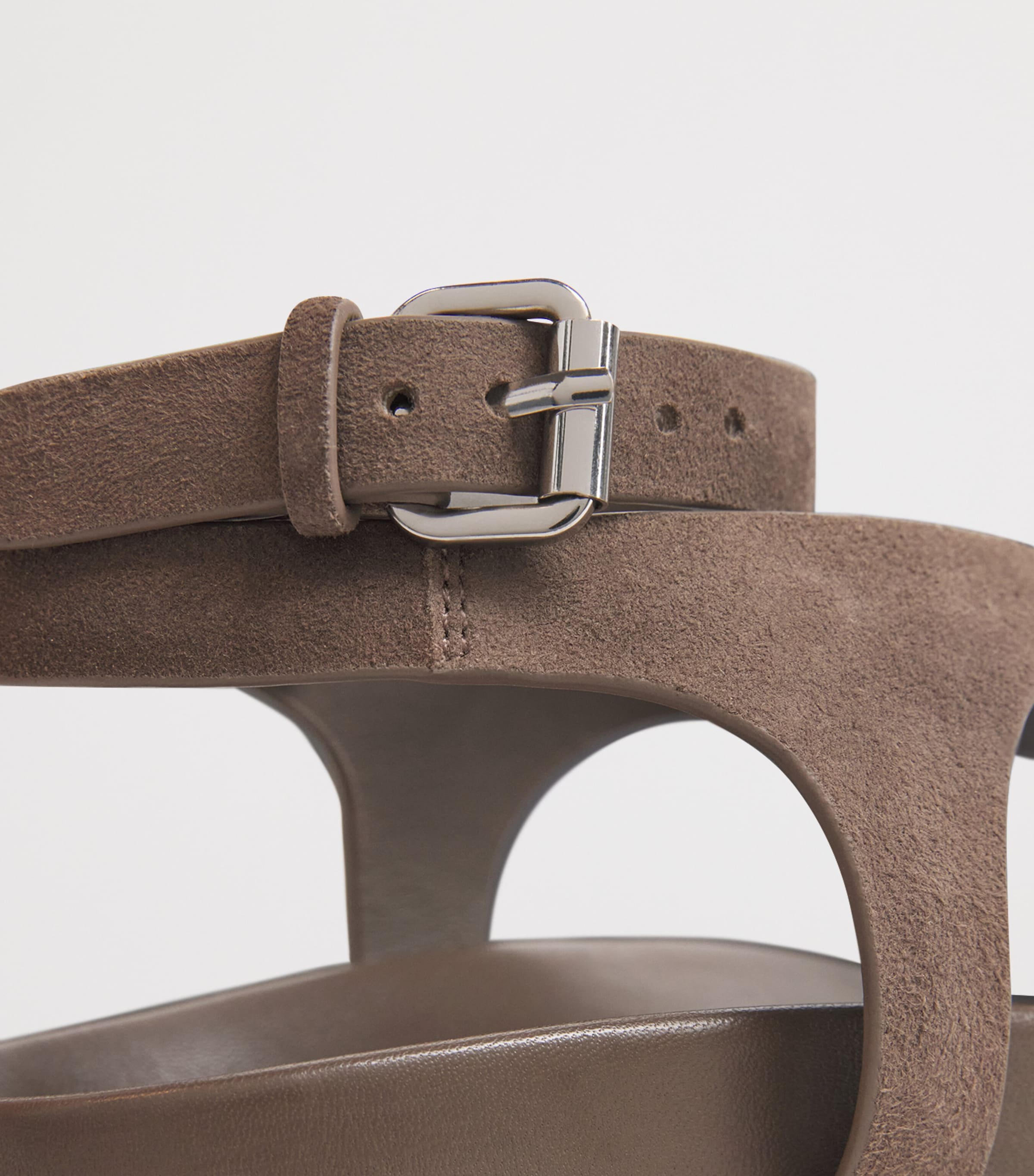 A.EMERY Leather Jalen Slim Sandals Tawny Suede Image 7