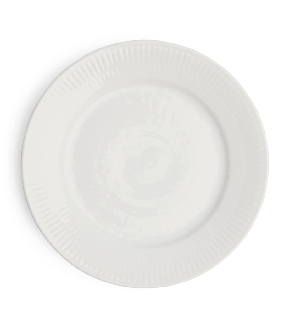 White Fluted Plate (19cm) WHITE Image 1
