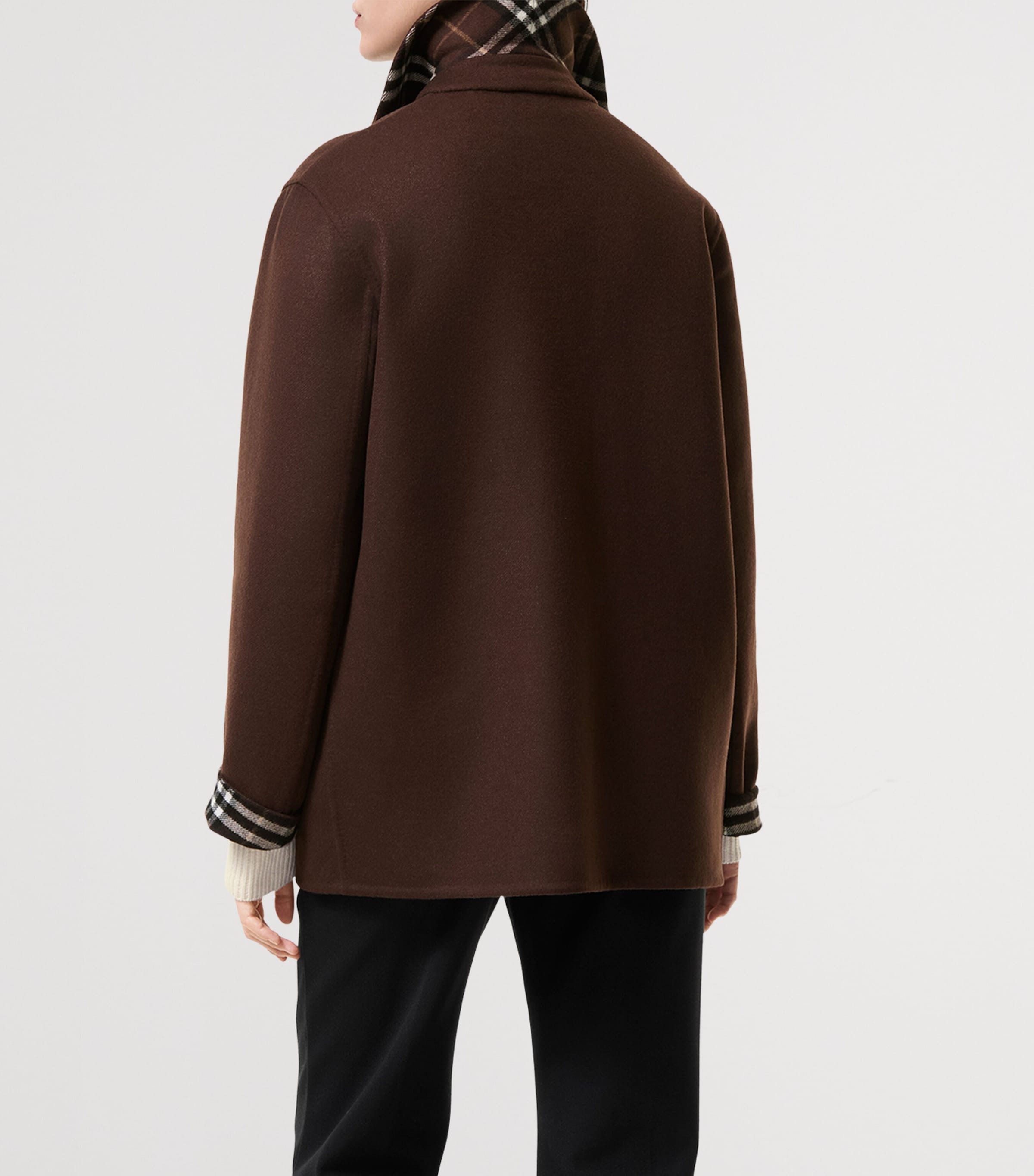 Burberry Womens Wool Shirt Jacket Treacle Brown/brn Ck Image 3