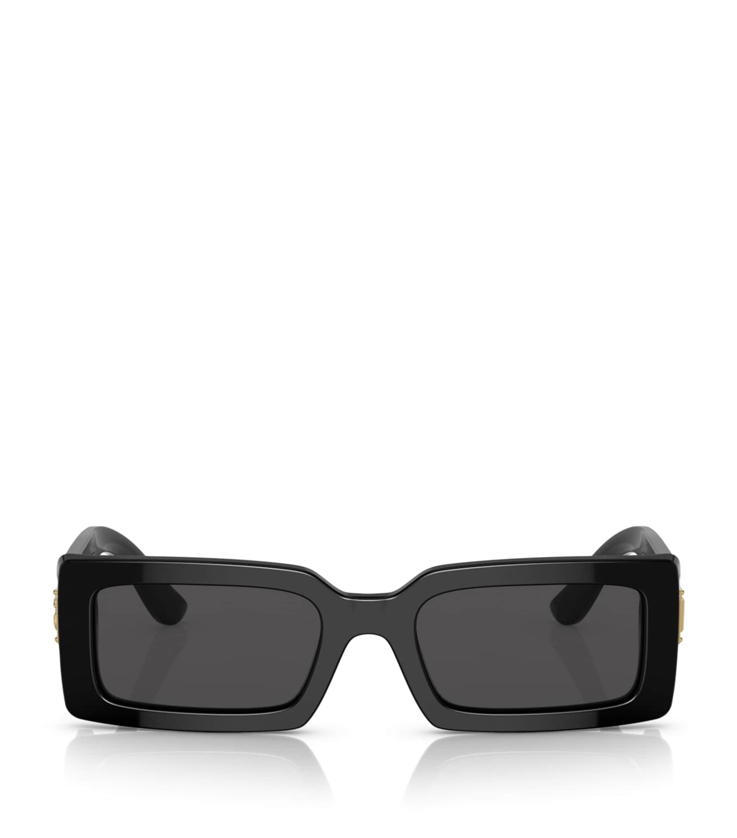 Dolce & Gabbana Rectangle-frame Sunglasses In Black