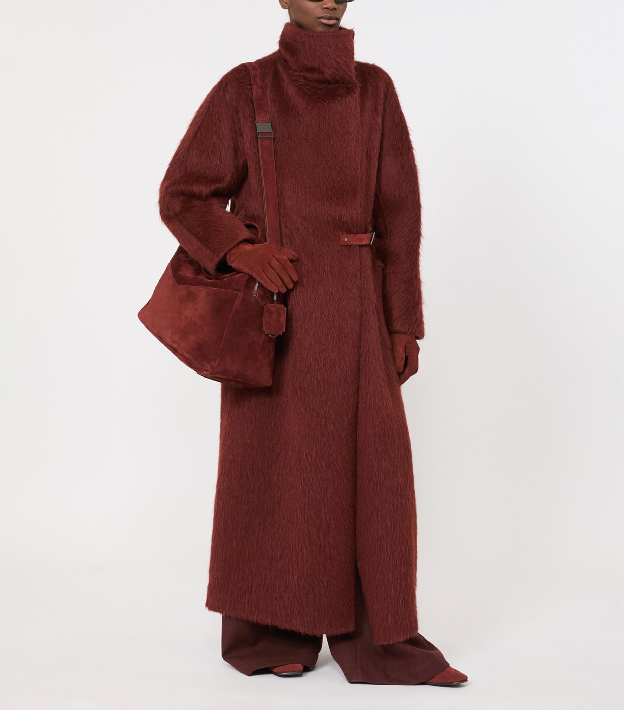 Max Mara Womens Virgin Wool-Alpaca Coat Rust Image 4