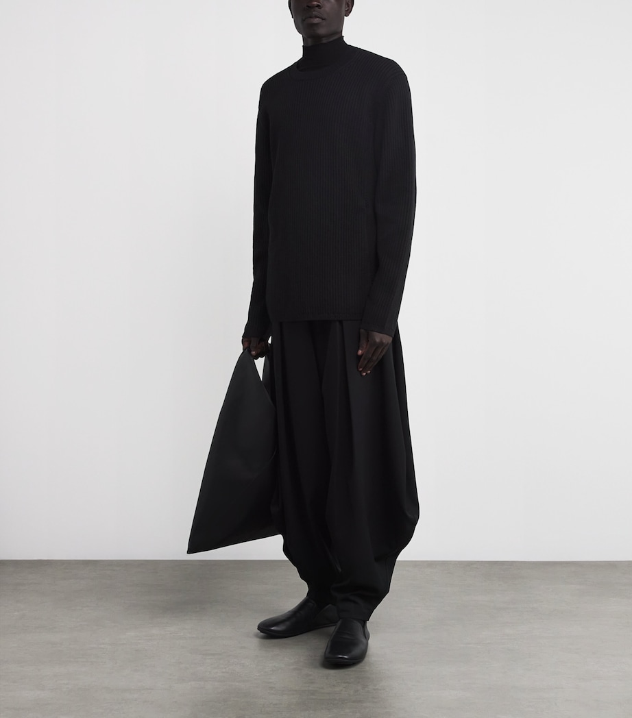 Textured Knit Sweater BLACK Image 2