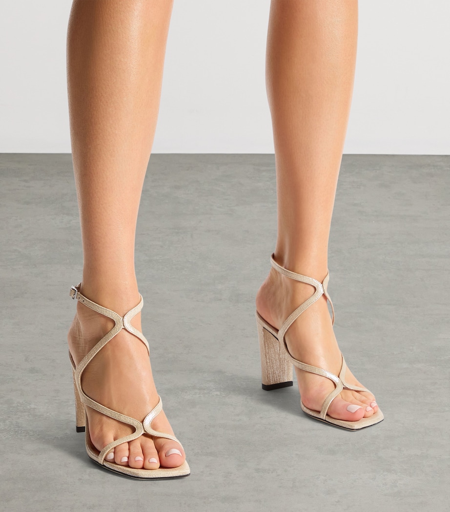 Azie 85 Leather Heeled Sandals SOFT GOLD Image 2