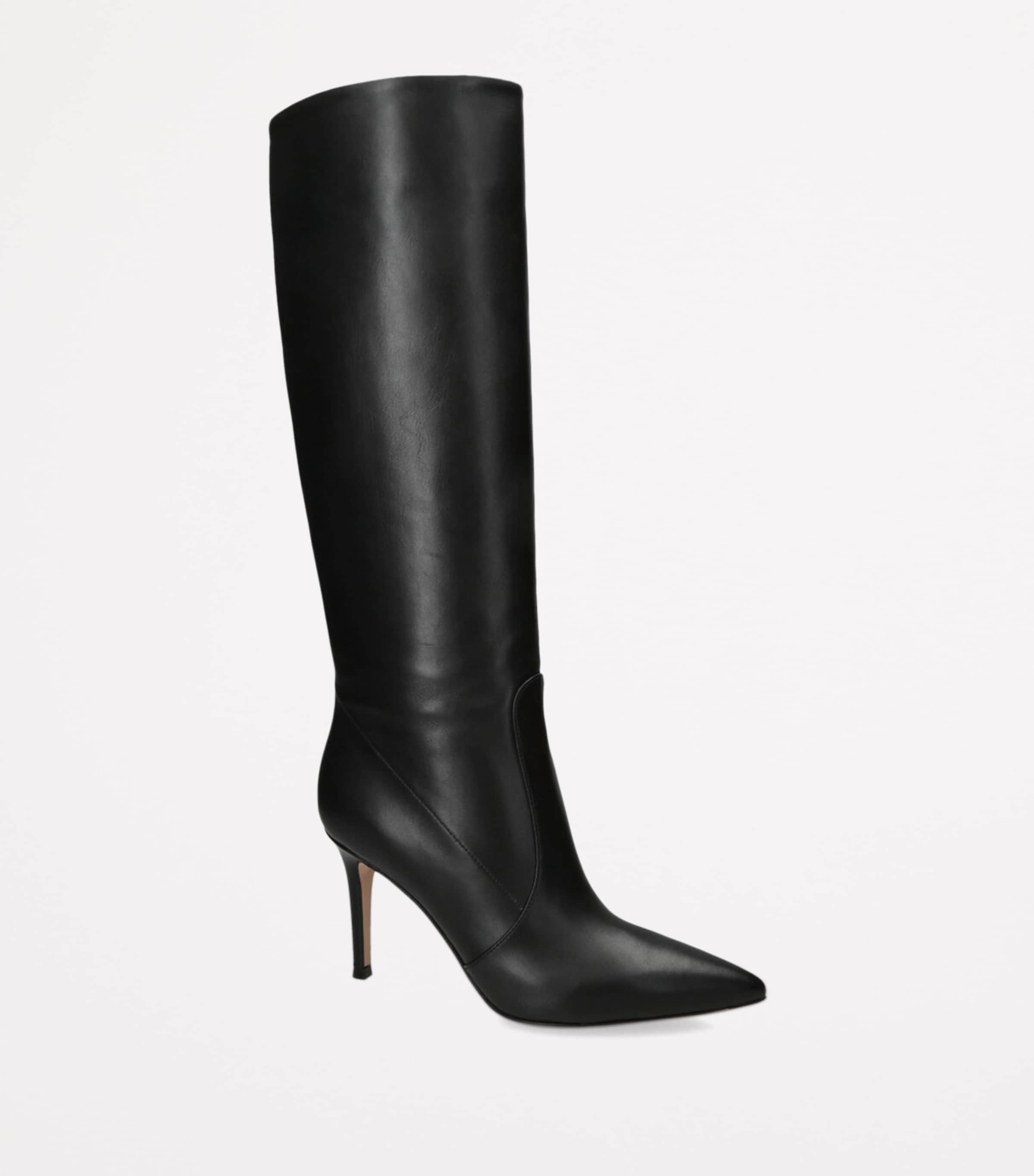 Leather Hansen Knee-High Boots 85 BLACK Image 3