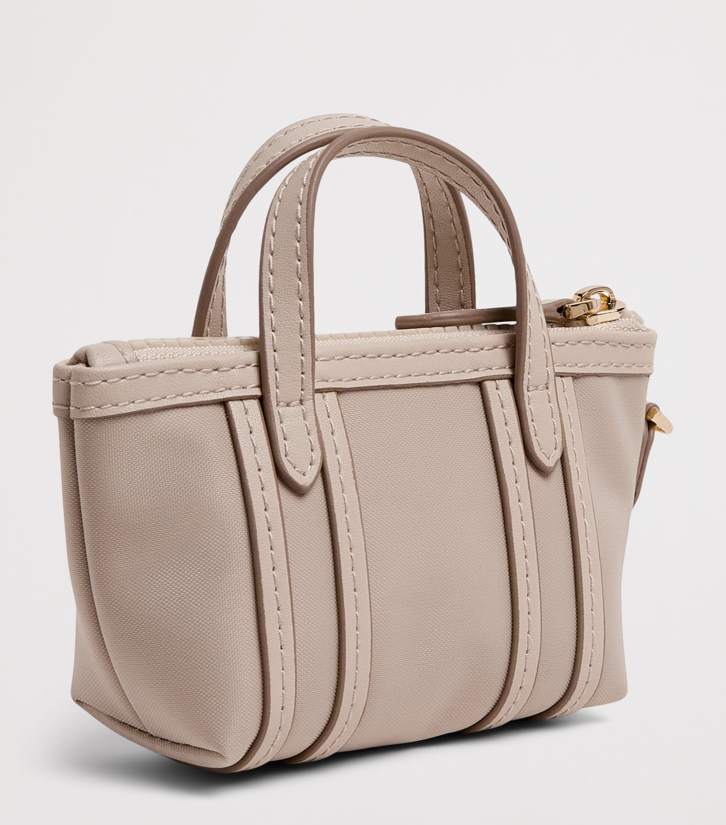 Harrods Mini Jetsetter Bag Key Chain Neutral Image 2