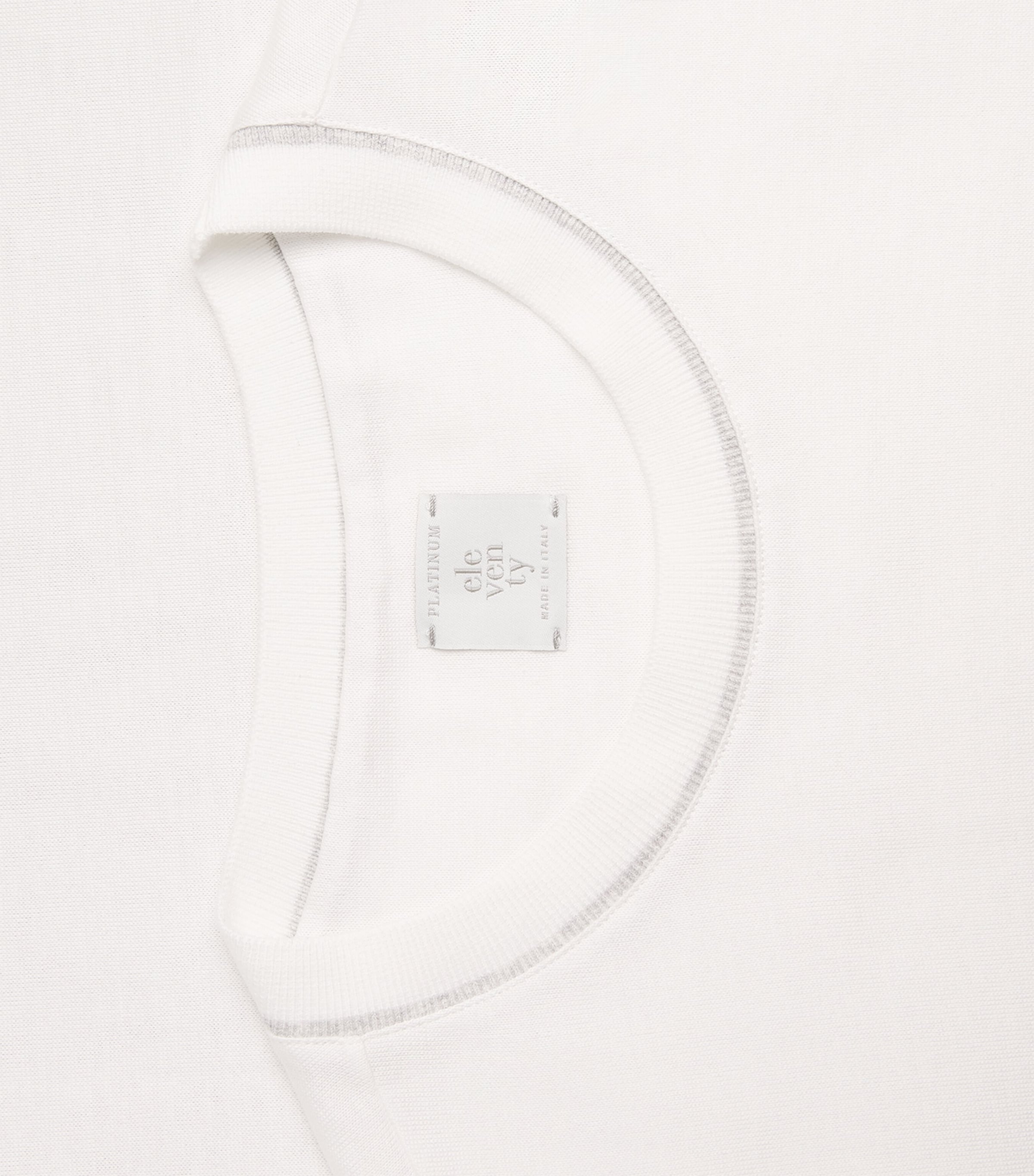 Giza Cotton T-Shirt BIANCO, GRIGIO CHIAR Image 5