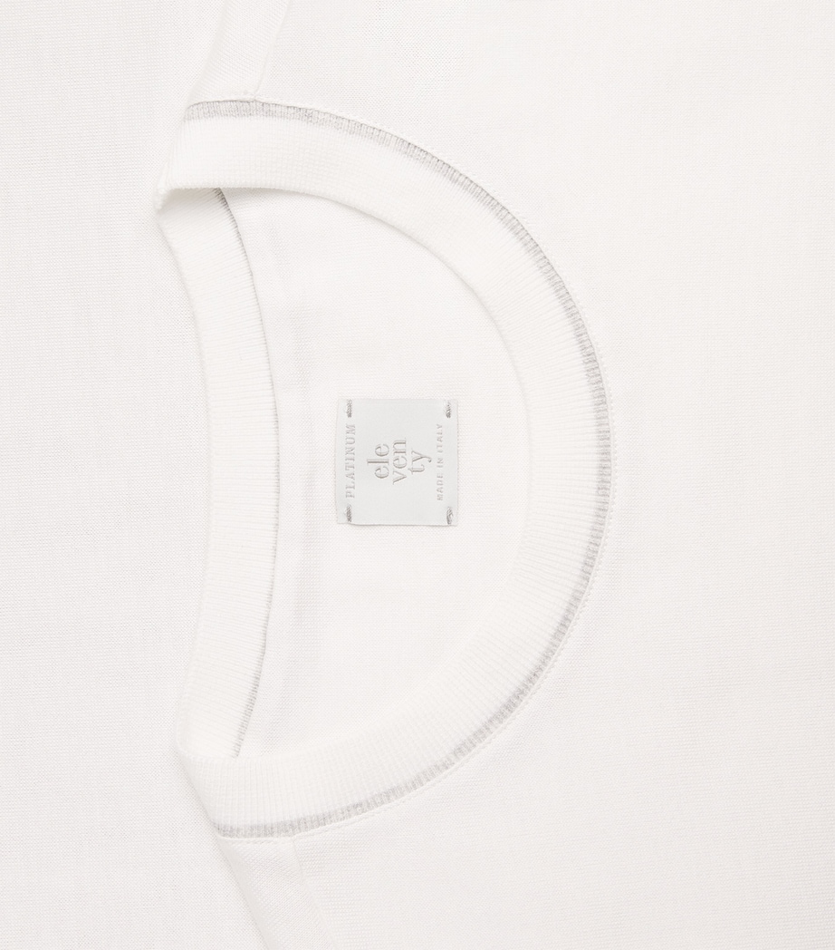 Giza Cotton T-Shirt BIANCO, GRIGIO CHIAR Image 5