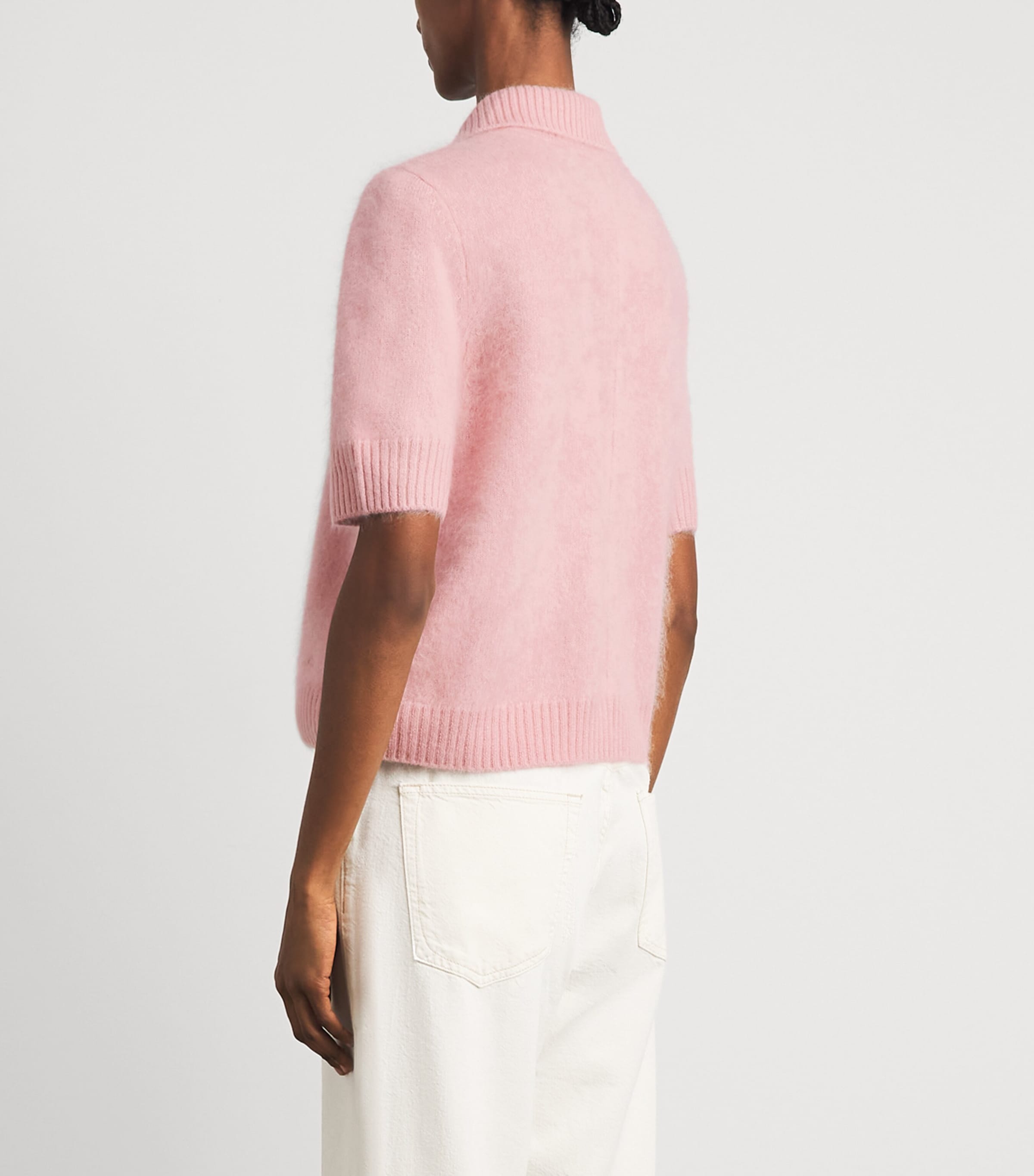 Rag & Bone Womens Cashmere Brushed Jada Cardigan Pink Image 4